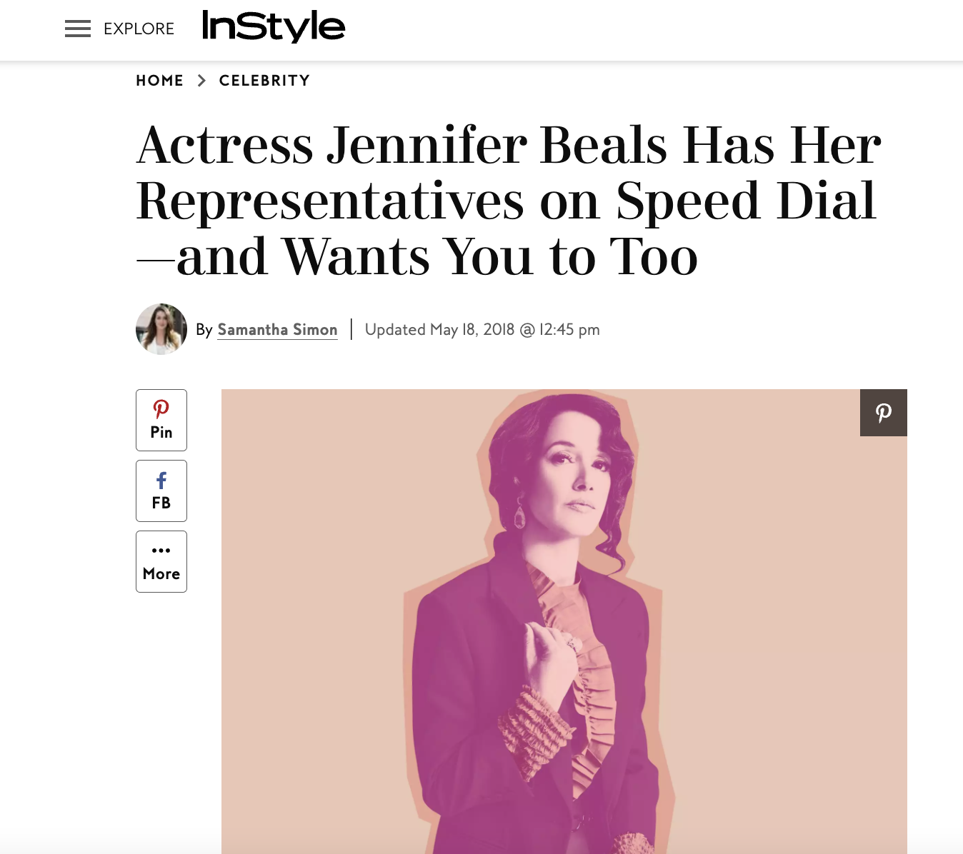 Jennifer Beals' as-told-to essay about gun safety