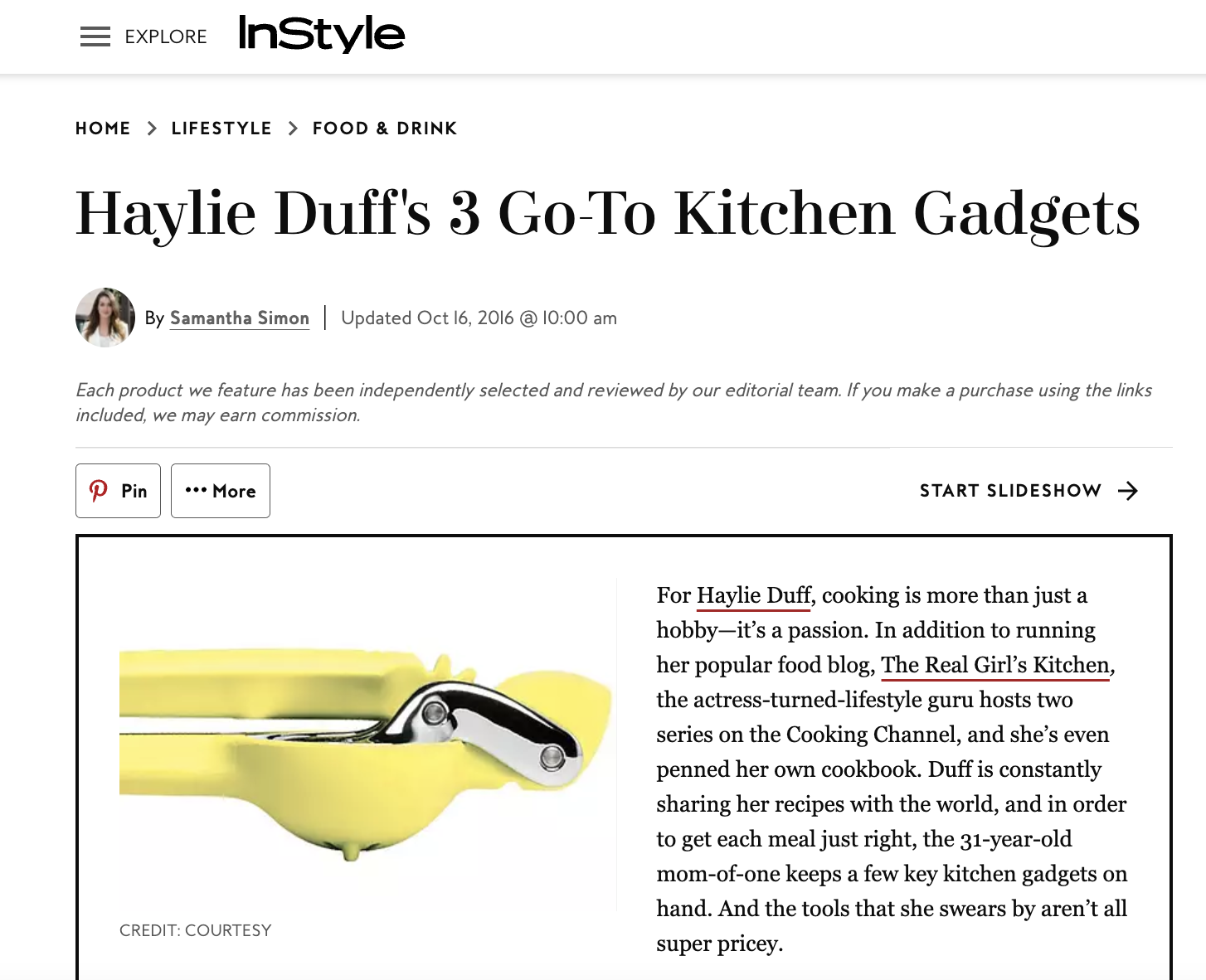 Haylie Duff shares her top kitchen tools