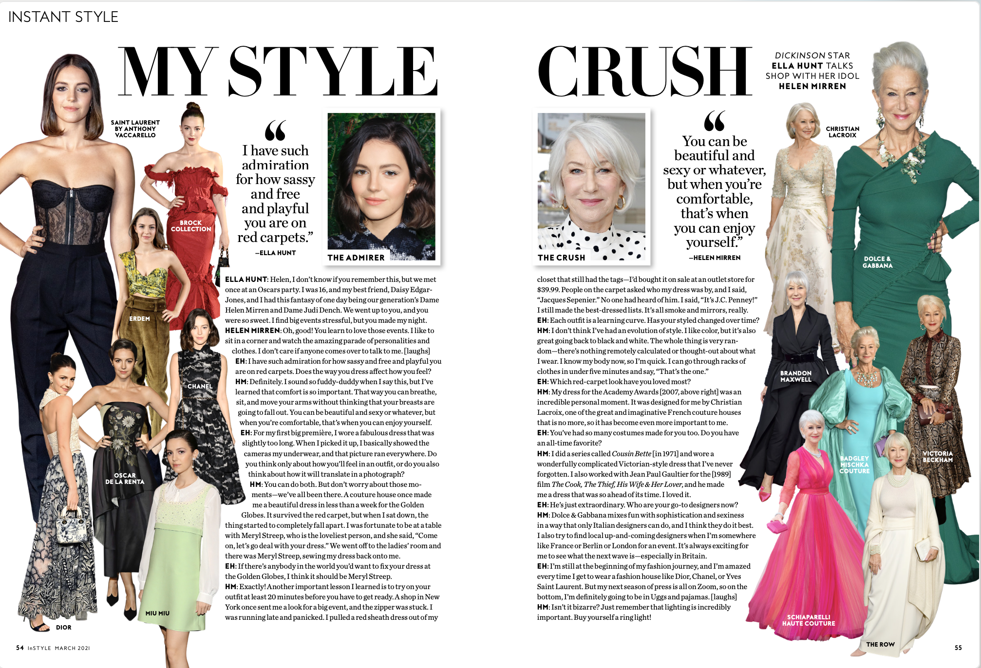 Dickinson star Ella Hunt talks shop with her idol Helen Mirren