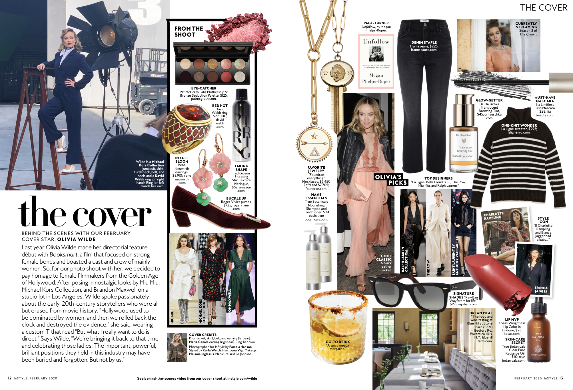 Behind-the-scenes with InStyle's February 2020 cover star, Olivia Wilde