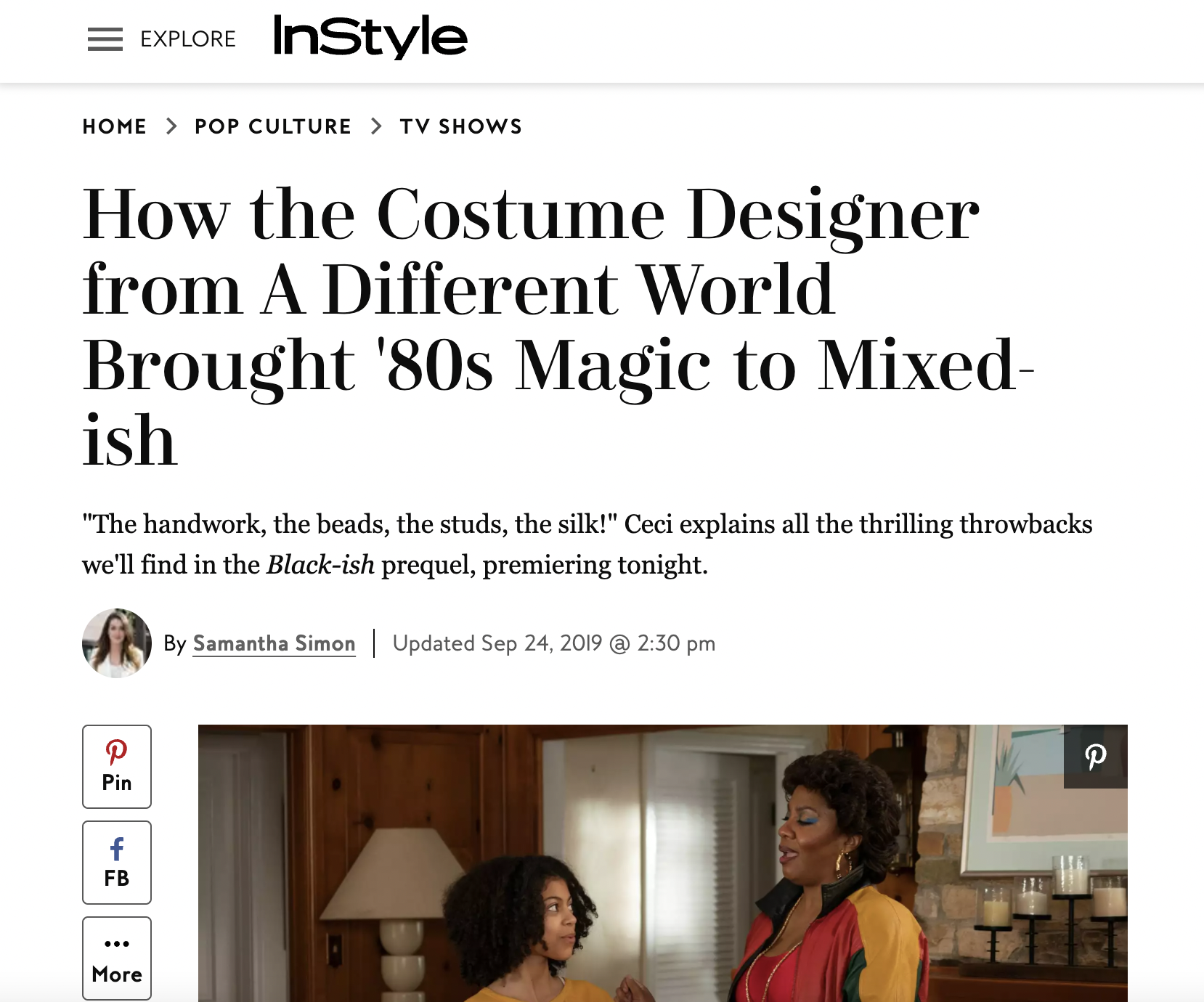 How the costume designer from A Different World brought '80s magic to Mixed-ish