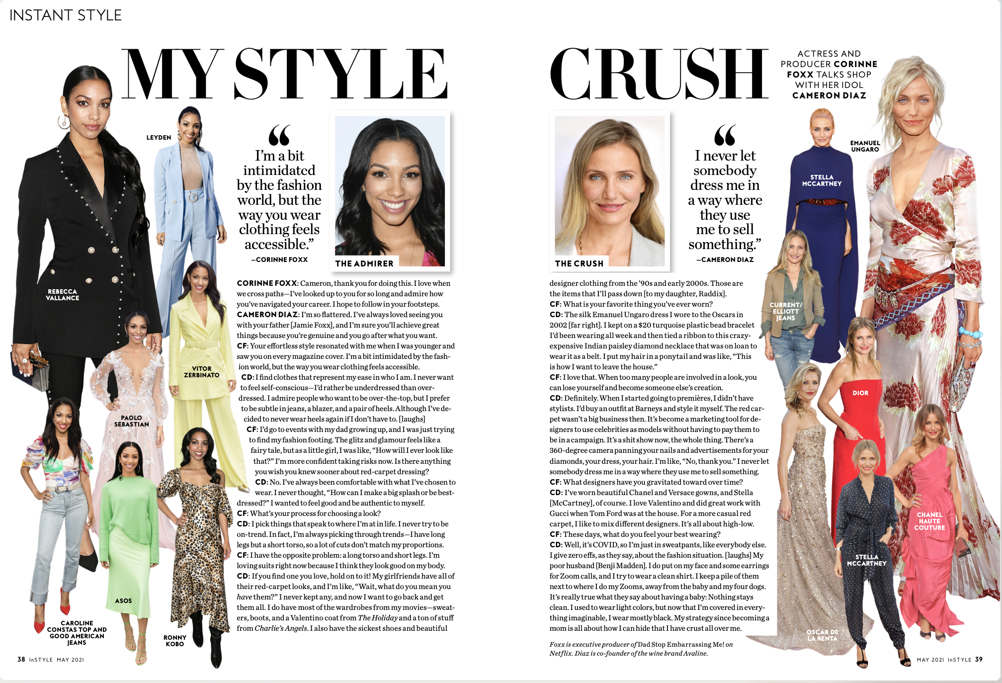 Actress and producer Corinne Foxx talks shop with her idol Cameron Diaz