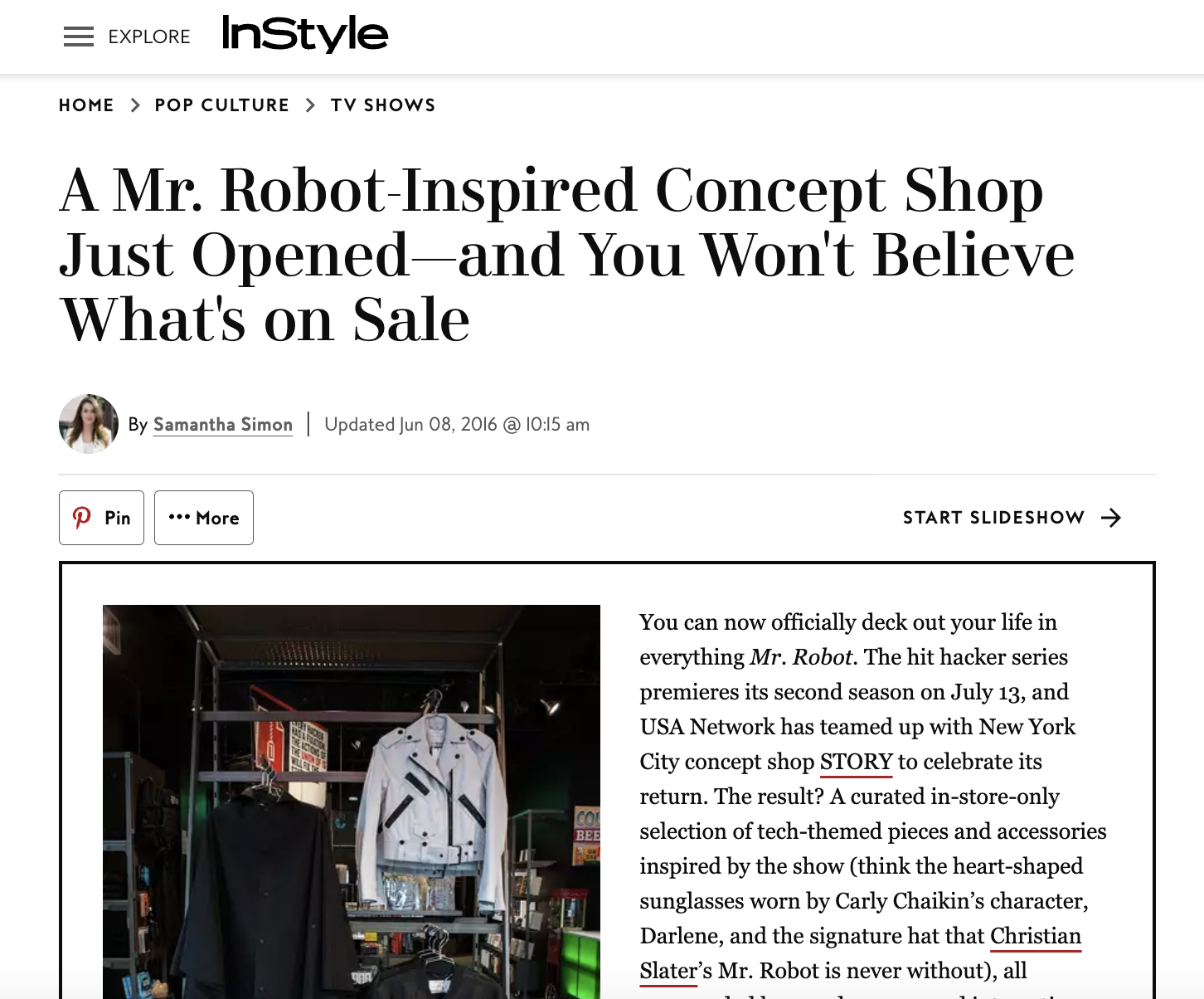 A Mr. Robot-inspired concept shop just opened—and you won't believe what's on sale