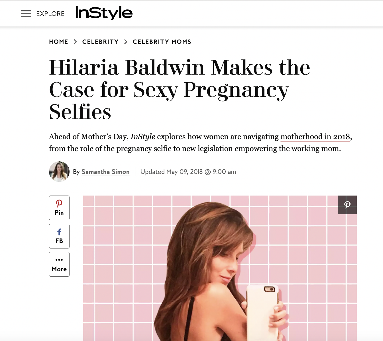 Hilaria Baldwin makes the case for sexy pregnancy selfies 