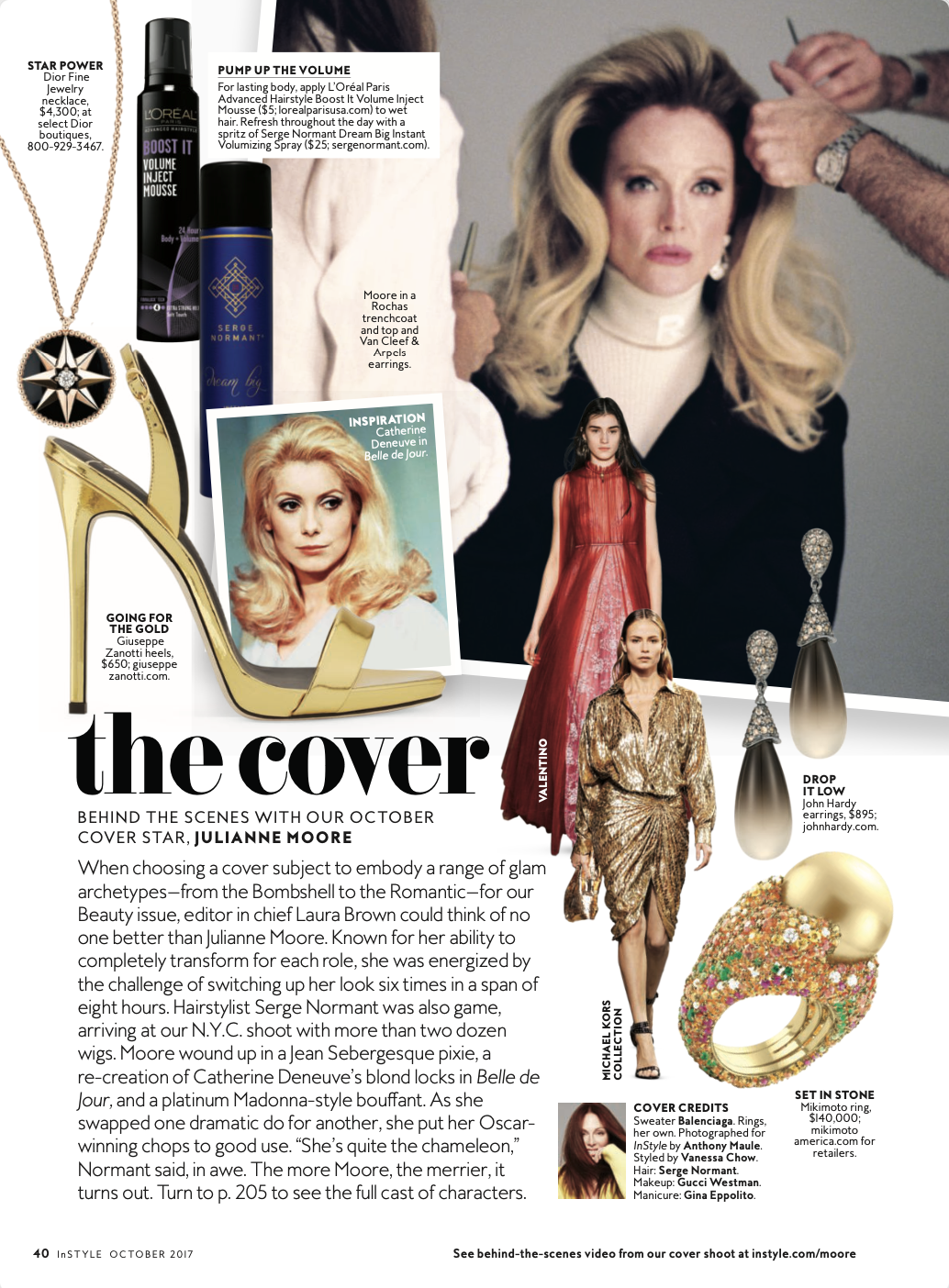 Behind-the-scenes with InStyle's October 2017 cover star, Julianne Moore