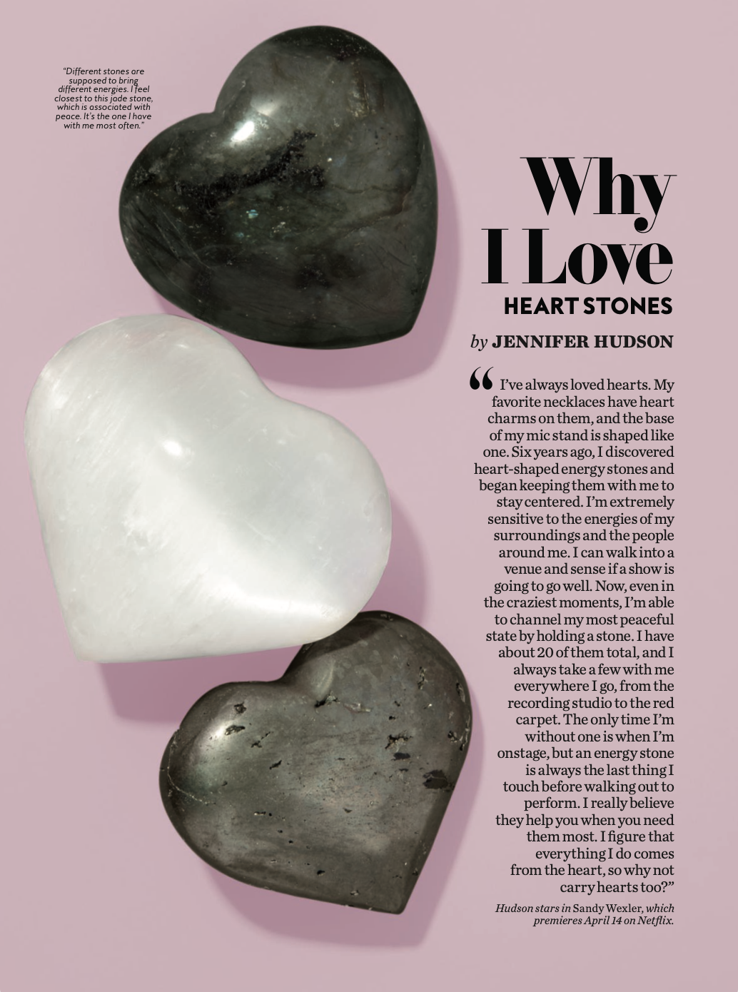 Why Jennifer Hudson loves her heart-shaped stones