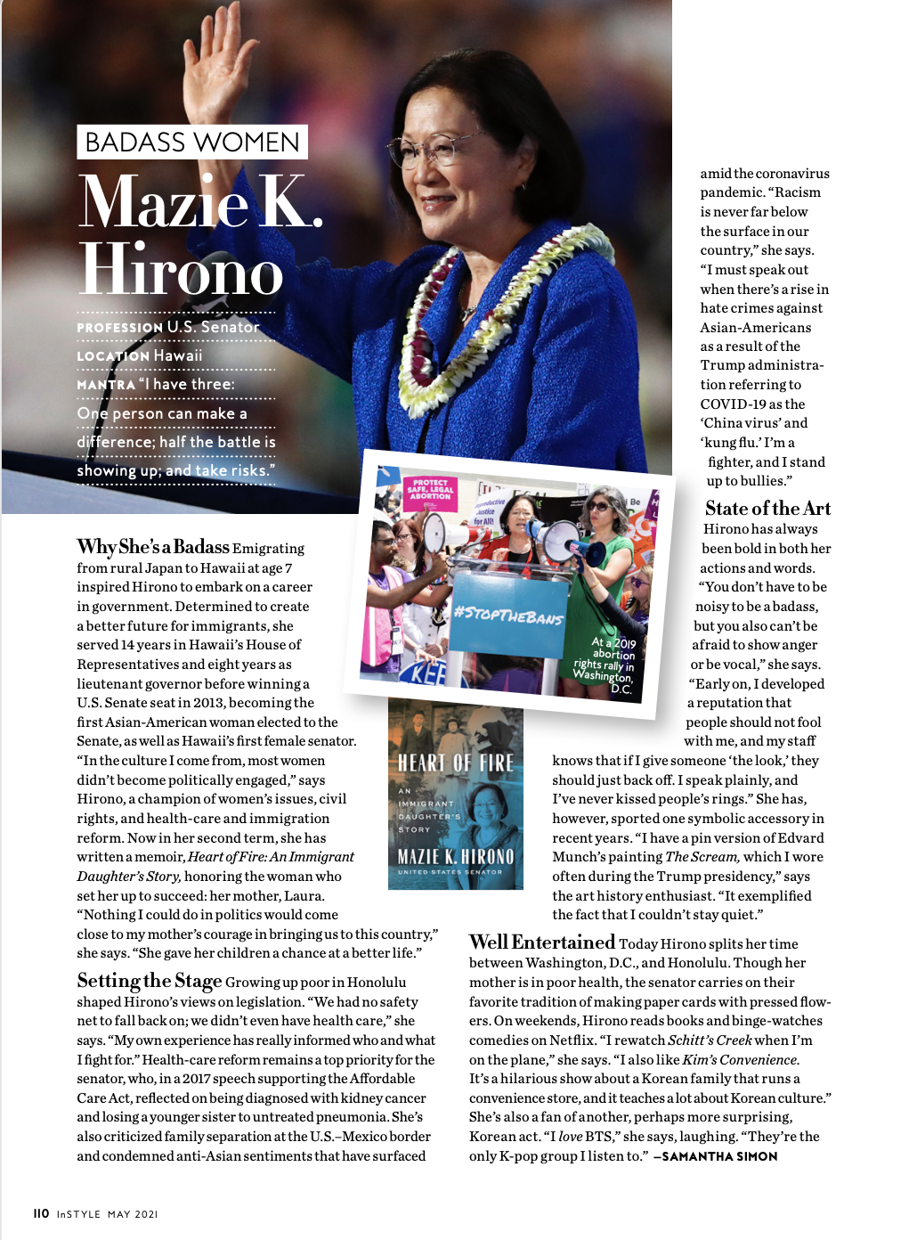 U.S. Senator Mazie K. Hirono on being a badass