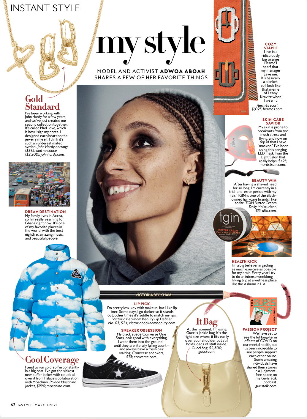 Model and activist Adwoa Aboah shares a few of her favorite things