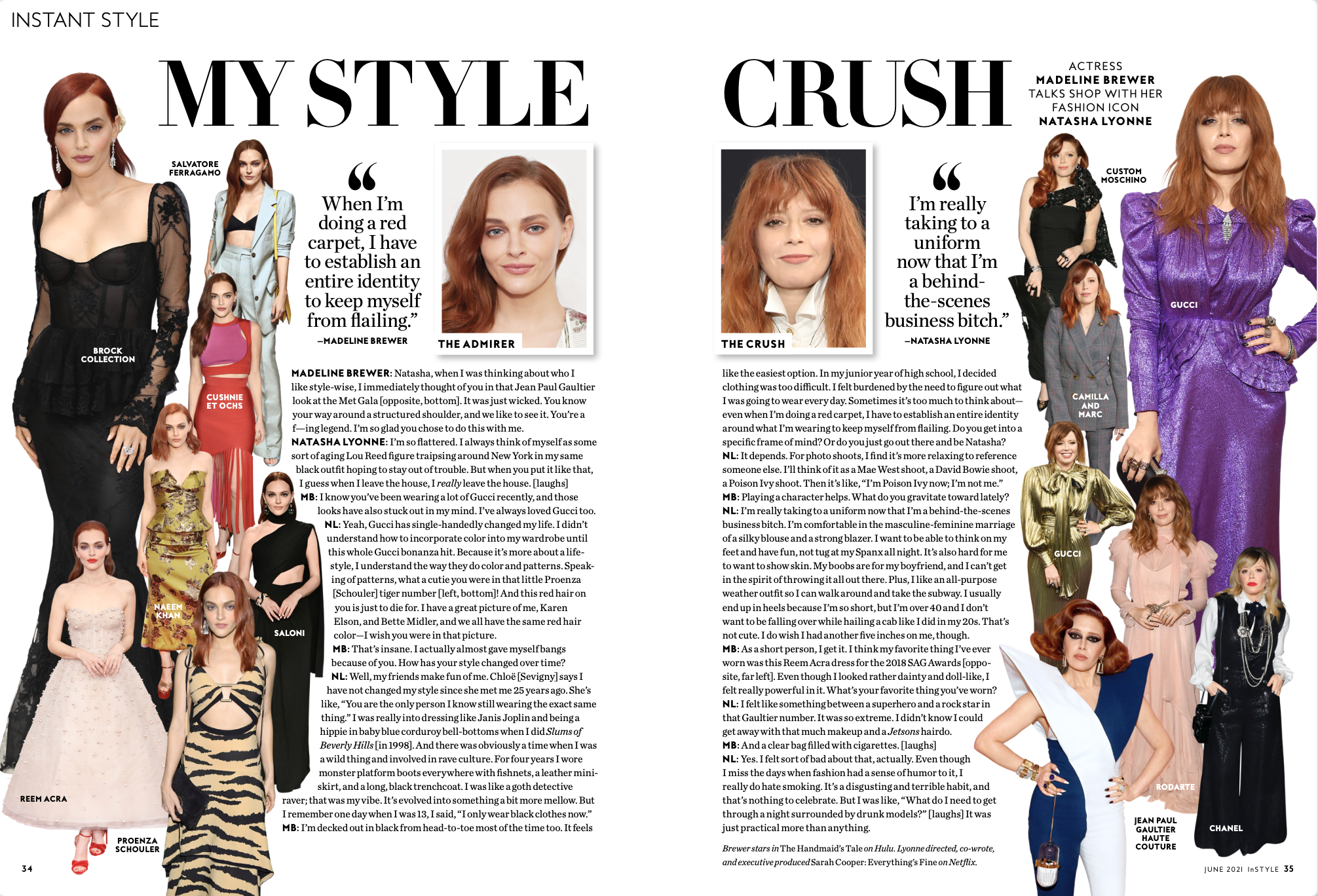 Actress Madeline Brewer talks shop with her fashion icon Natasha Lyonne