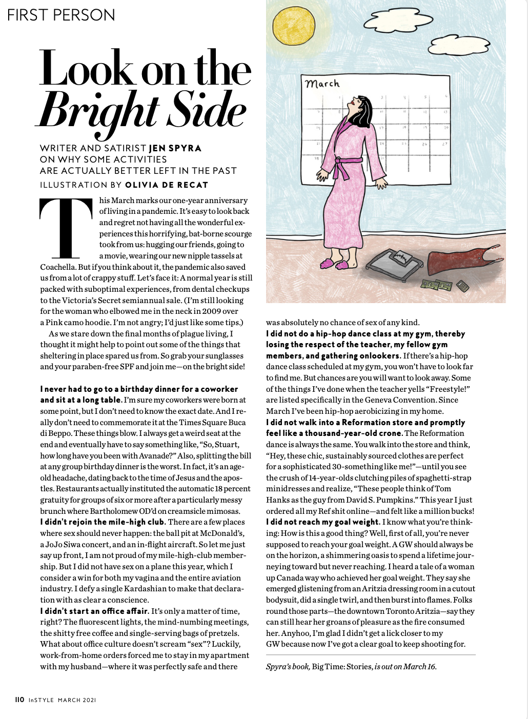 Essay by writer and satirist Jen Spyra