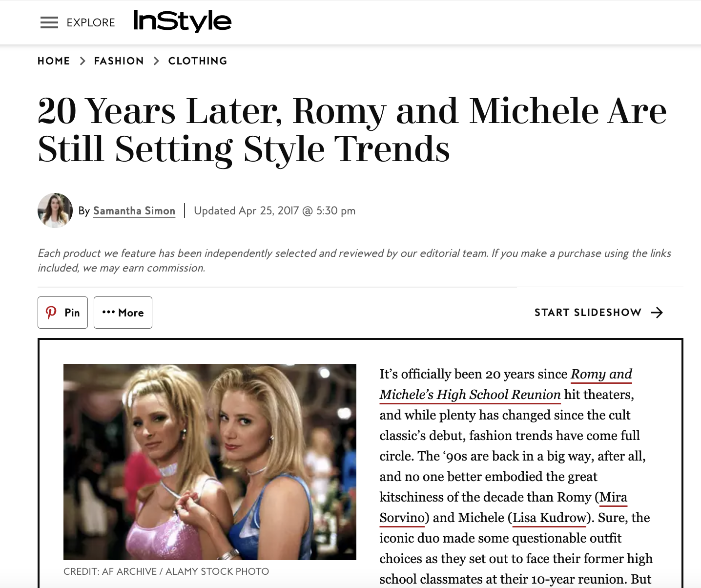 20 years later, Romy and Michele are still setting style trends