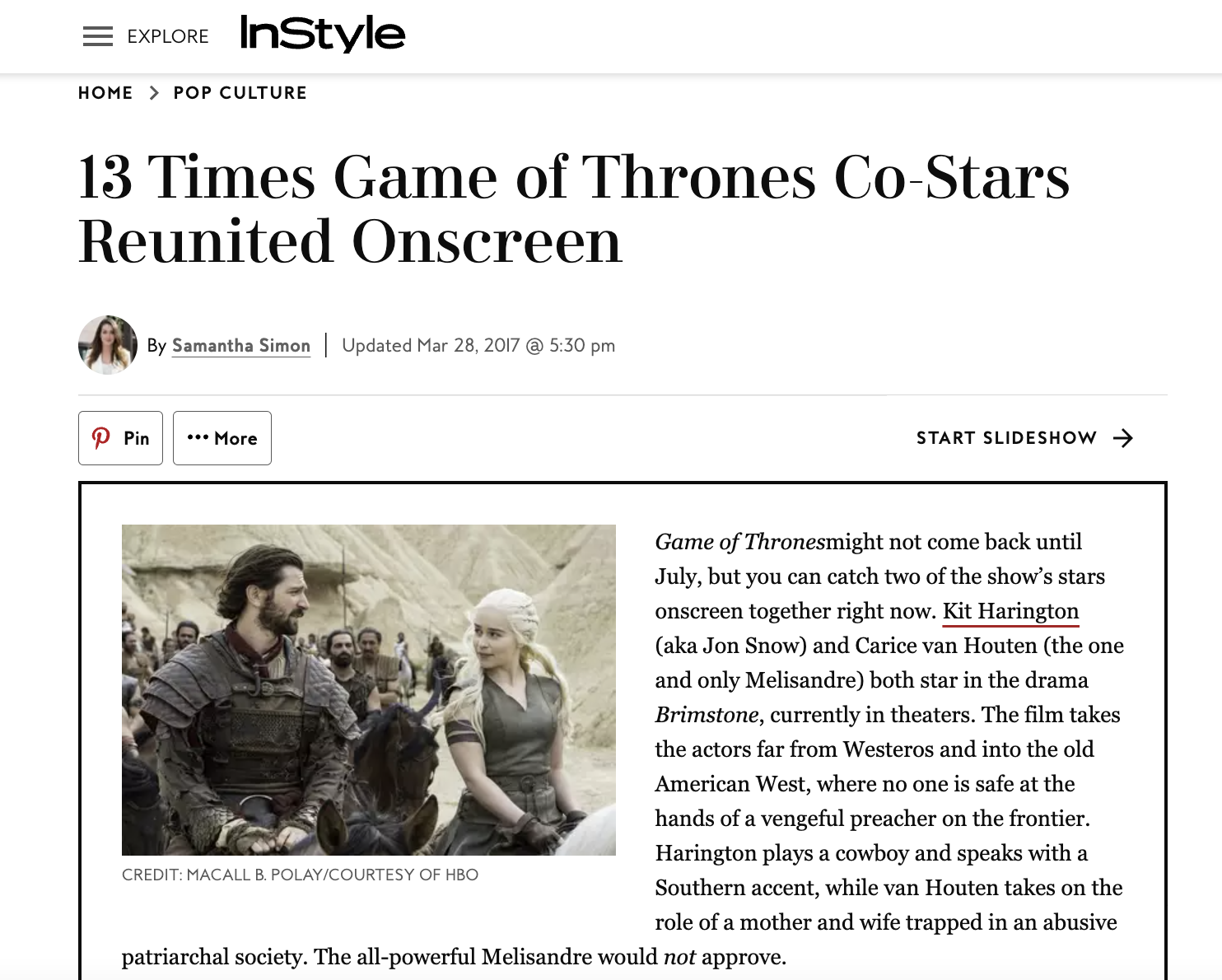 Game of Thrones' co-stars onscreen reunions