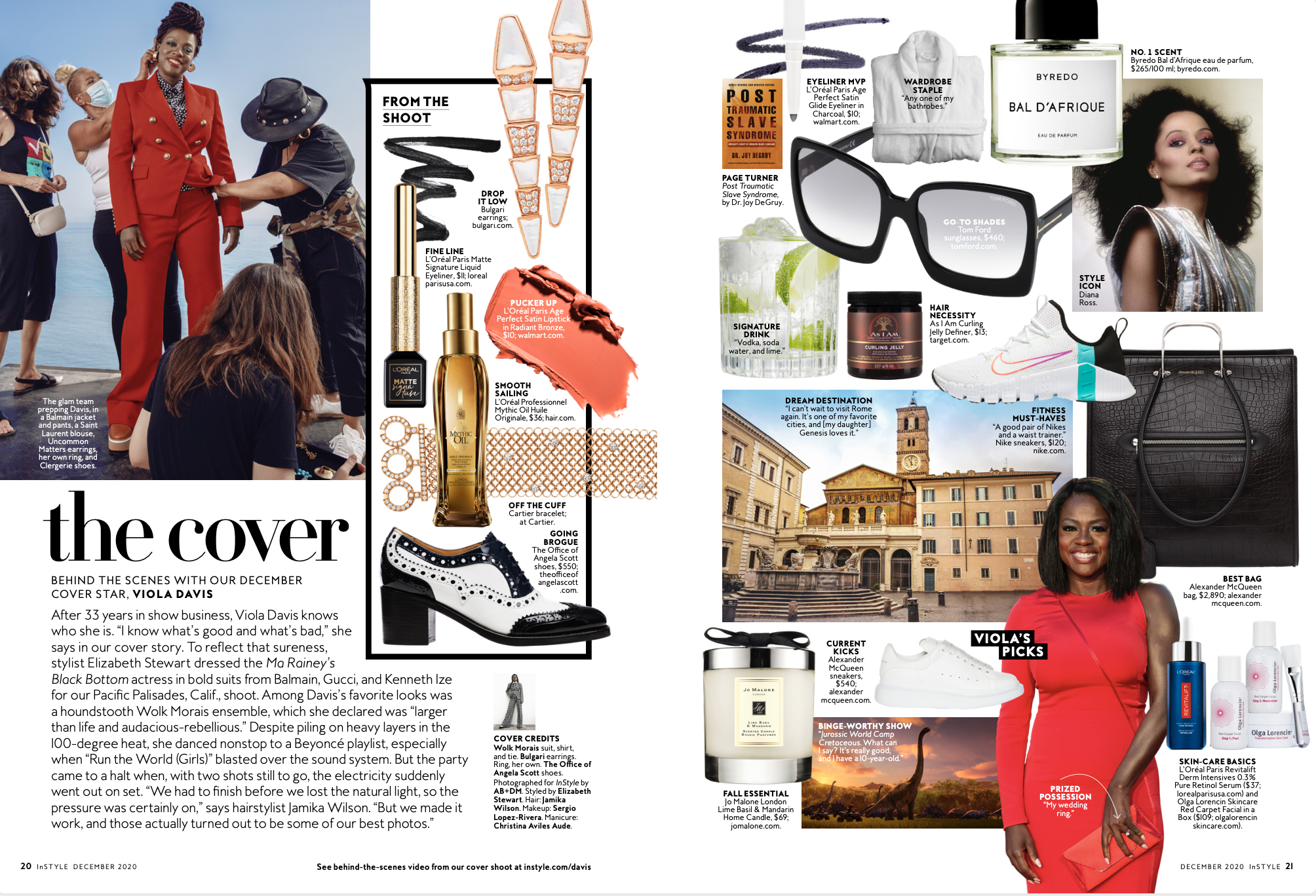 Behind-the-scenes with InStyle's December 2020 cover star, Viola Davis