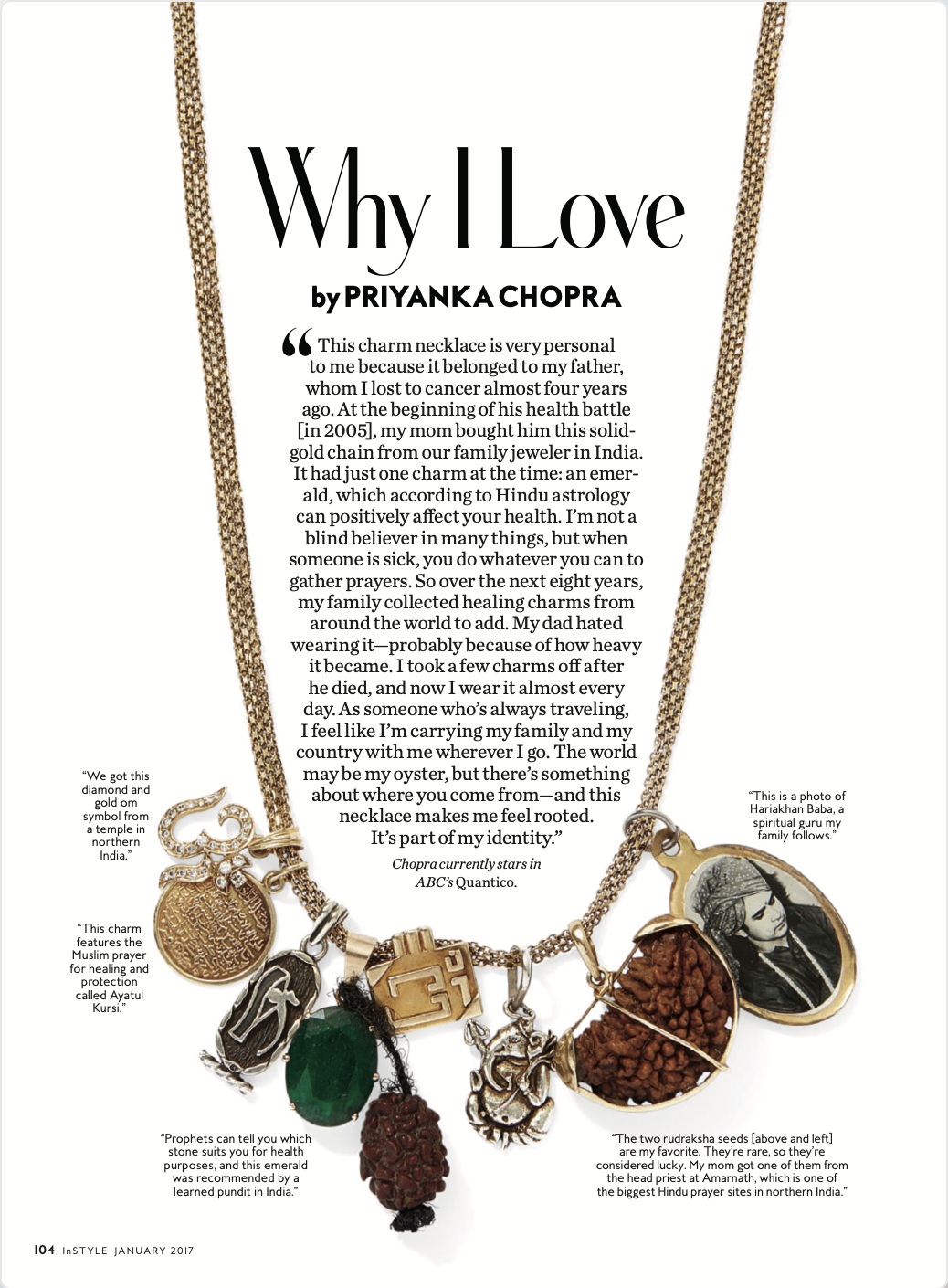 Why Priyanka Chopra loves her charm necklace