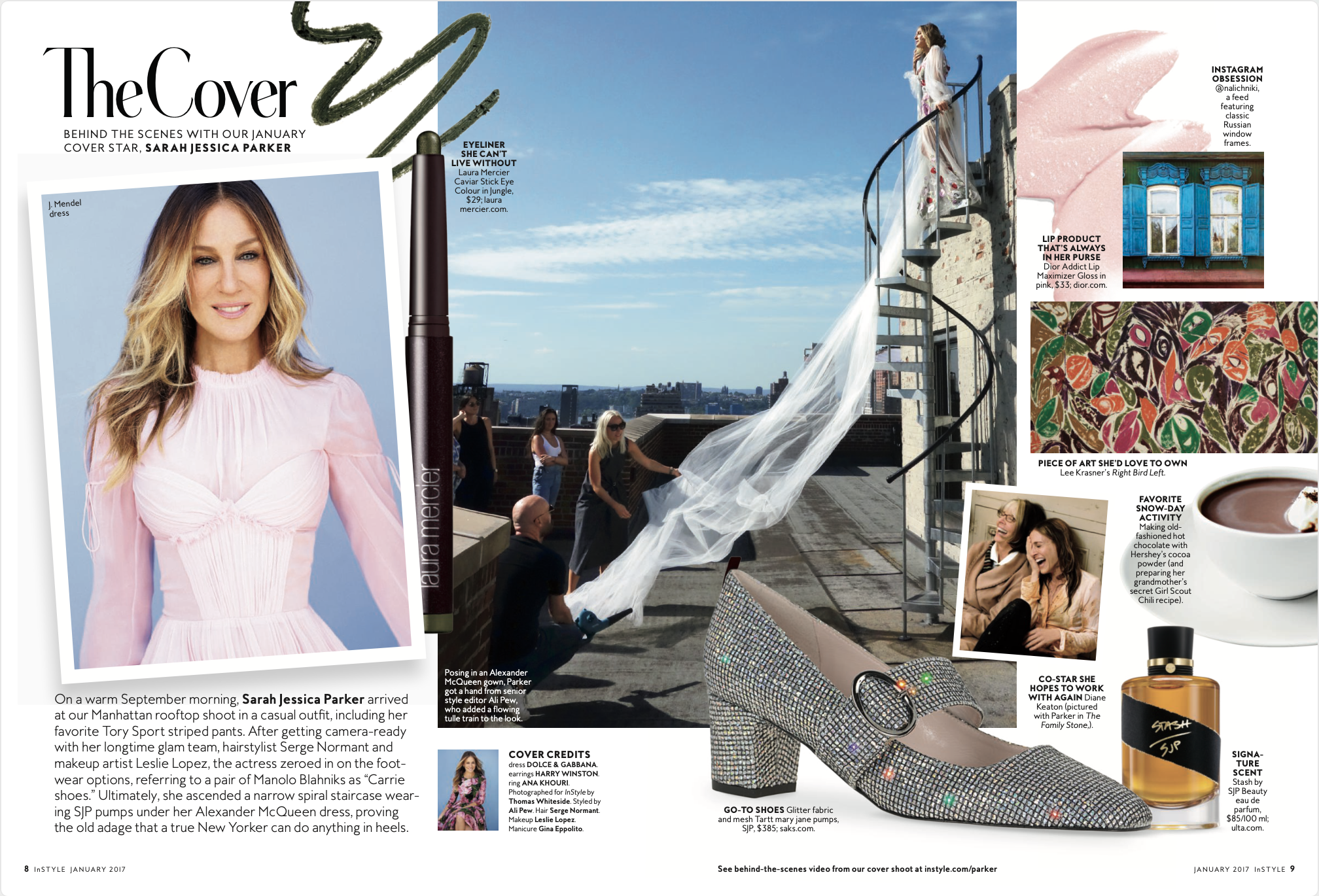 Behind-the-scenes with InStyle's January 2017 cover star, Sarah Jessica Parker
