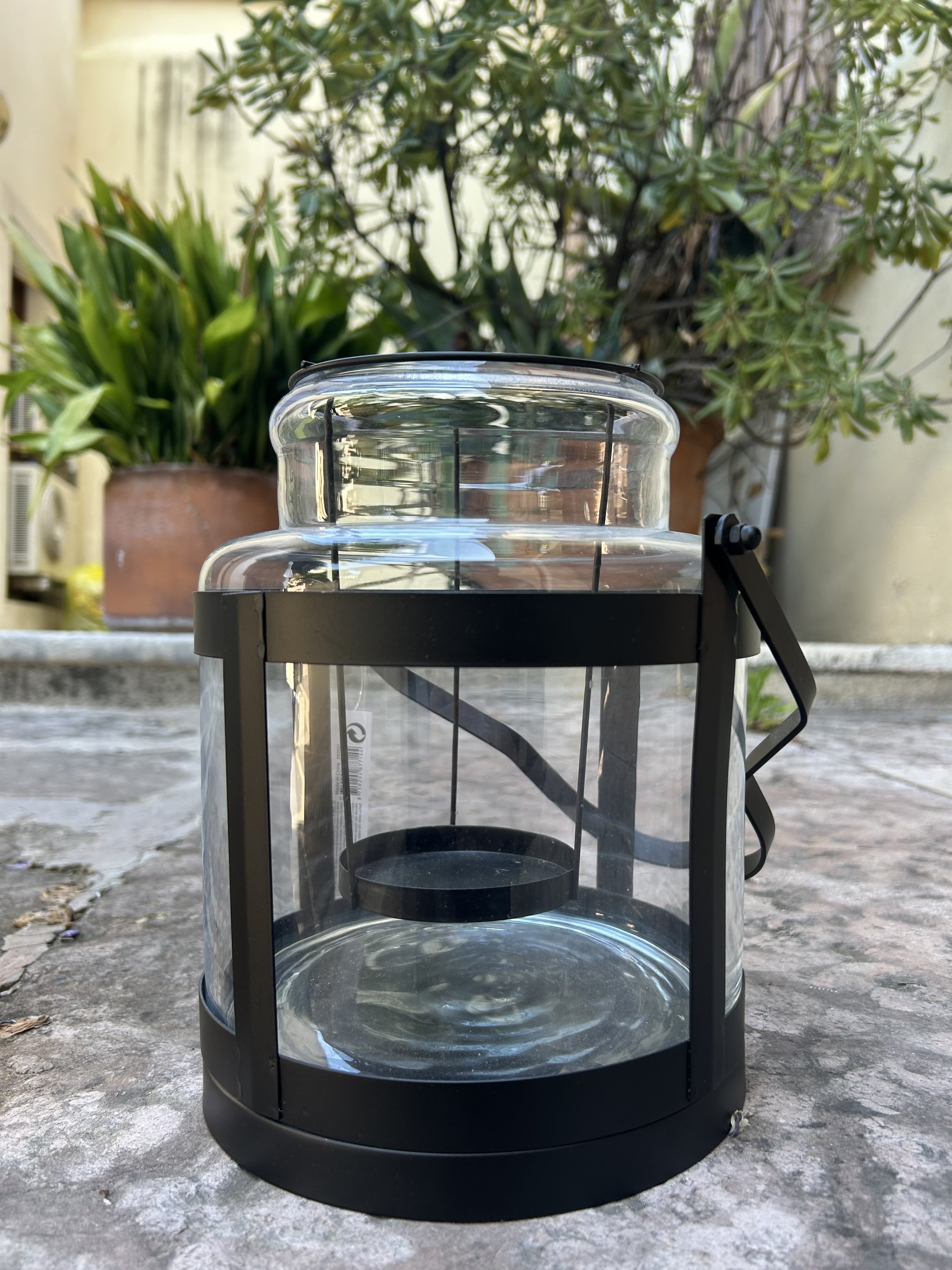 Lanterna vetro e metallo