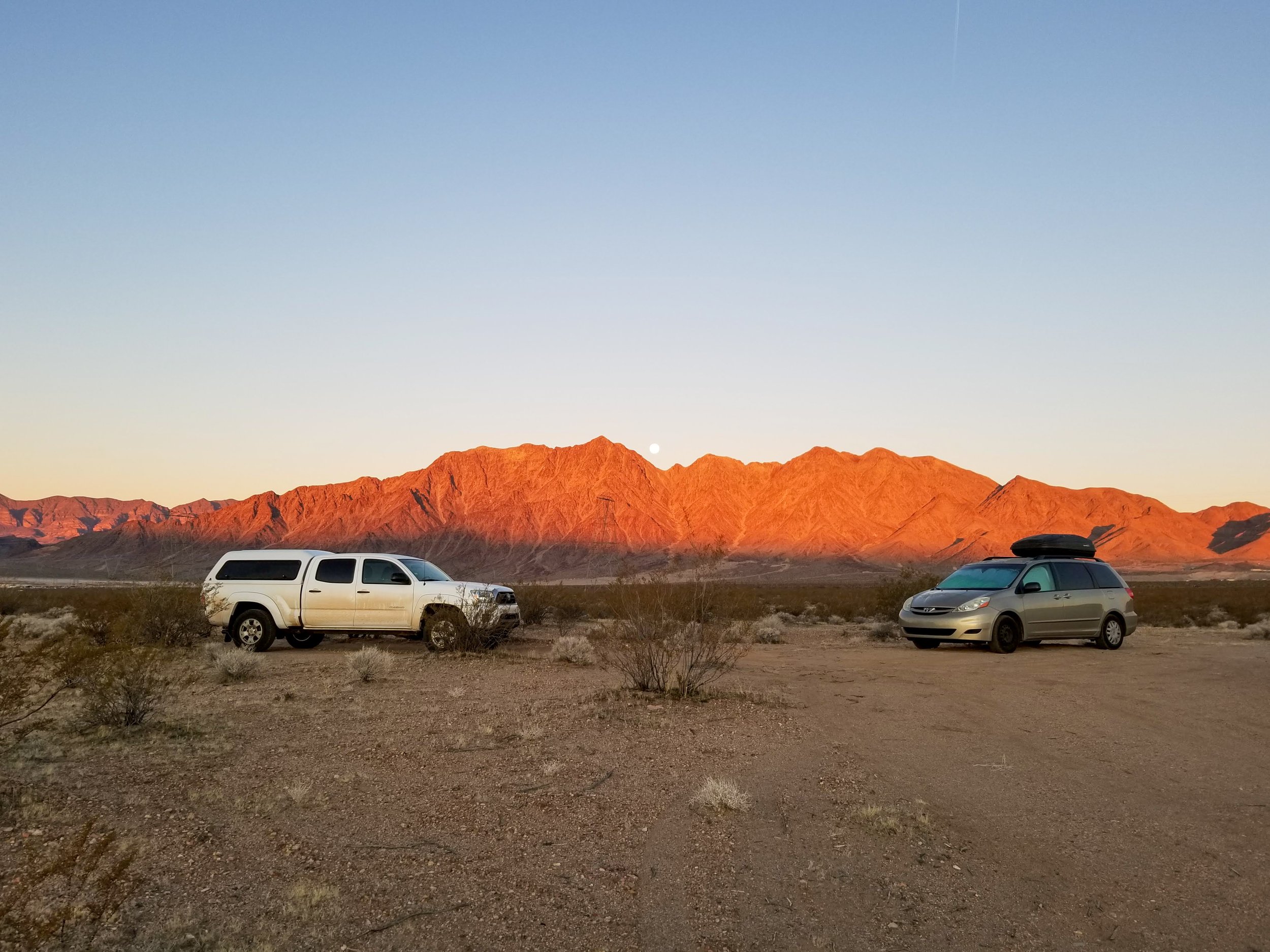 Mohave desert campsite, Nevada