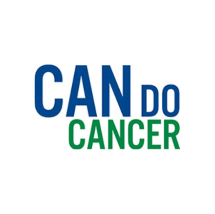 Text graphic with the phrase "CAN DO CANCER" in blue and green