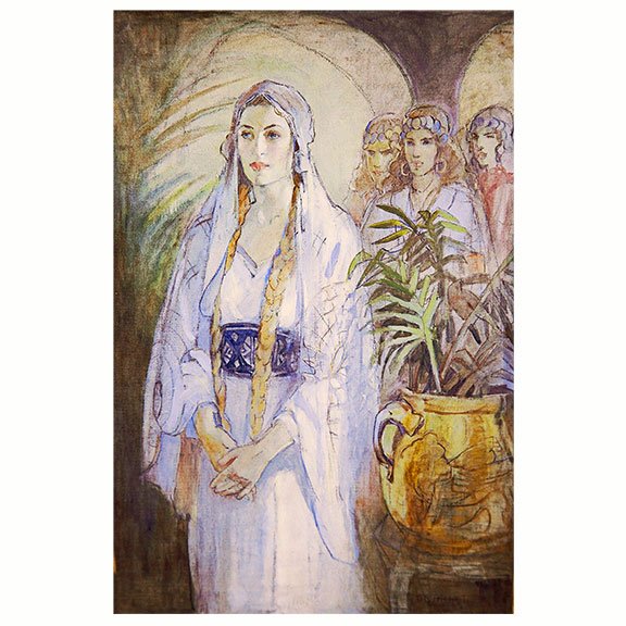 Minerva Teichert art Queen Esther LDS art Mormon Art