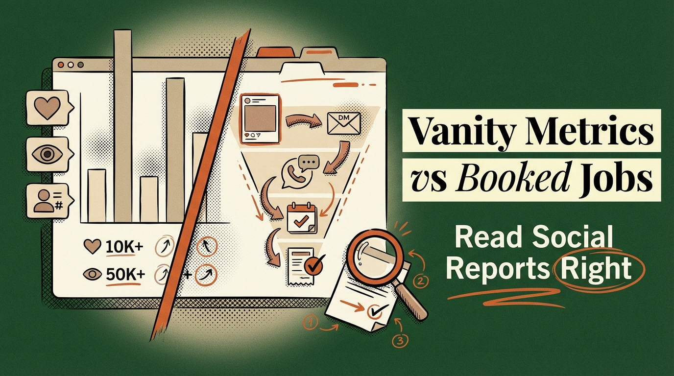Vanity Metrics vs Booked Jobs: Read Social Reports Right