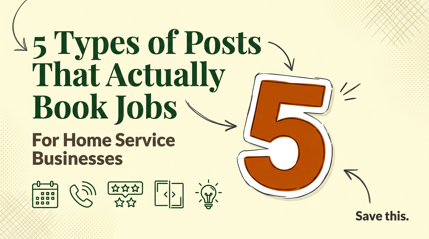 The 5 Types of Posts That Actually Book Jobs for Home Service Businesses