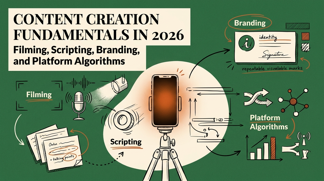 Content Creation Fundamentals in 2026: Filming, Scripting, Branding, and Platform Algorithms