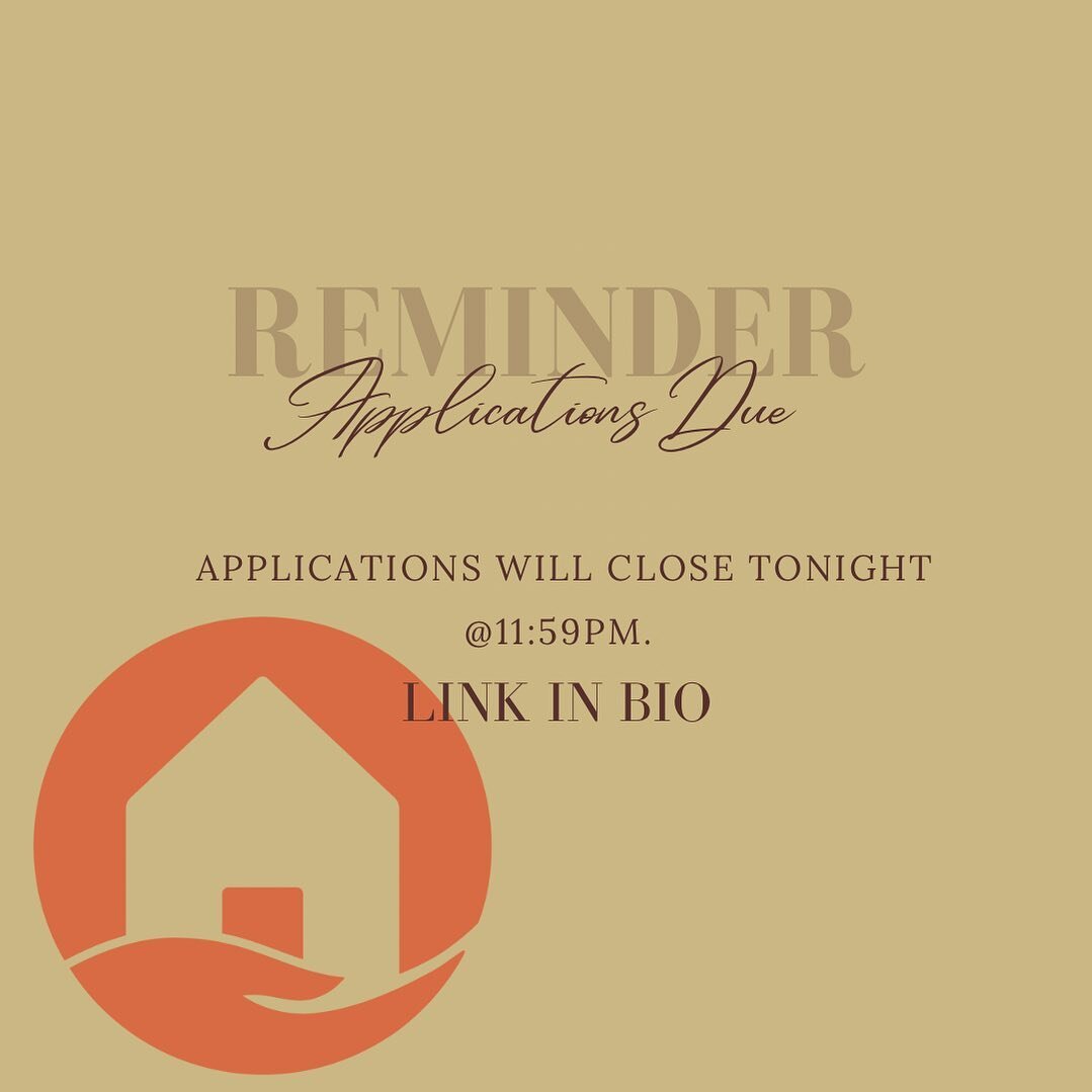 Friendly reminder that applications will close tonight. Head to the link in our bio to get your application in!