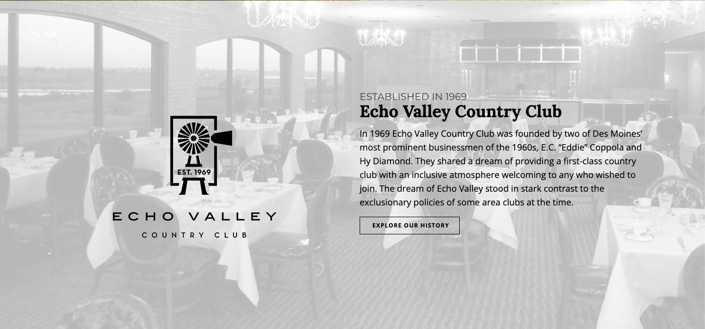 Selections from the EVCC website, revamped under my direction and with my copy in 2015. I also did archival research to unearth newspaper clippings of the Club's history.