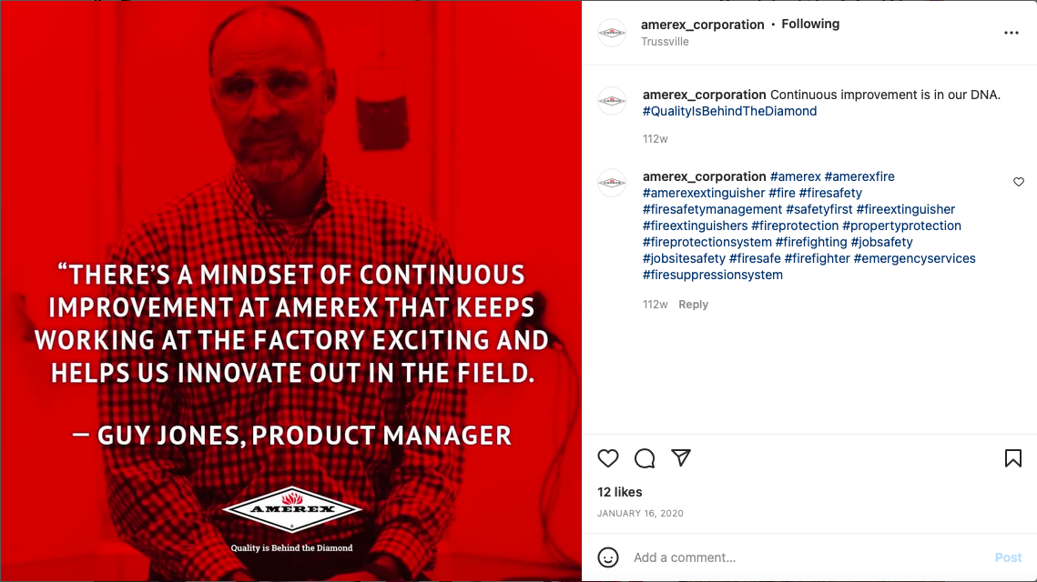 Amerex social — executive quotation graphic