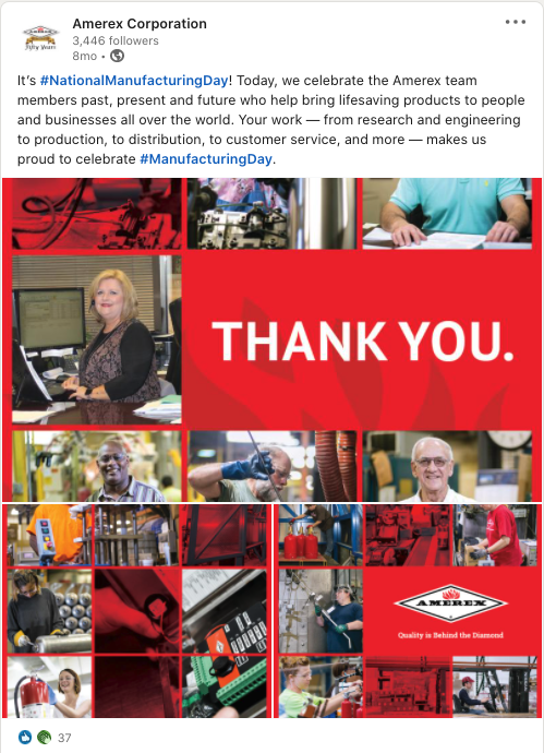 Amerex social — employee recognition