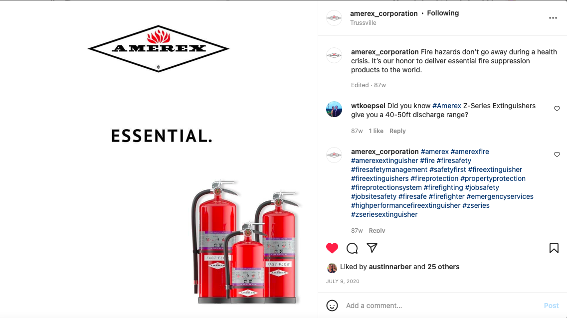 Amerex social — COVID-19 messaging
