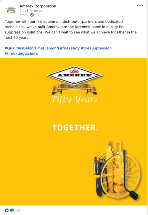 Amerex social — anniversary campaign