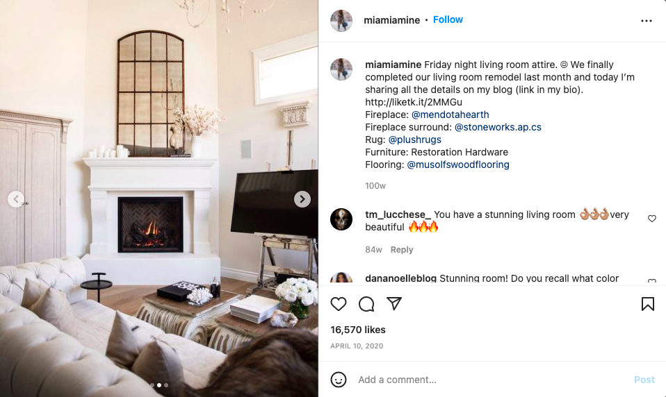 Influencer partner content