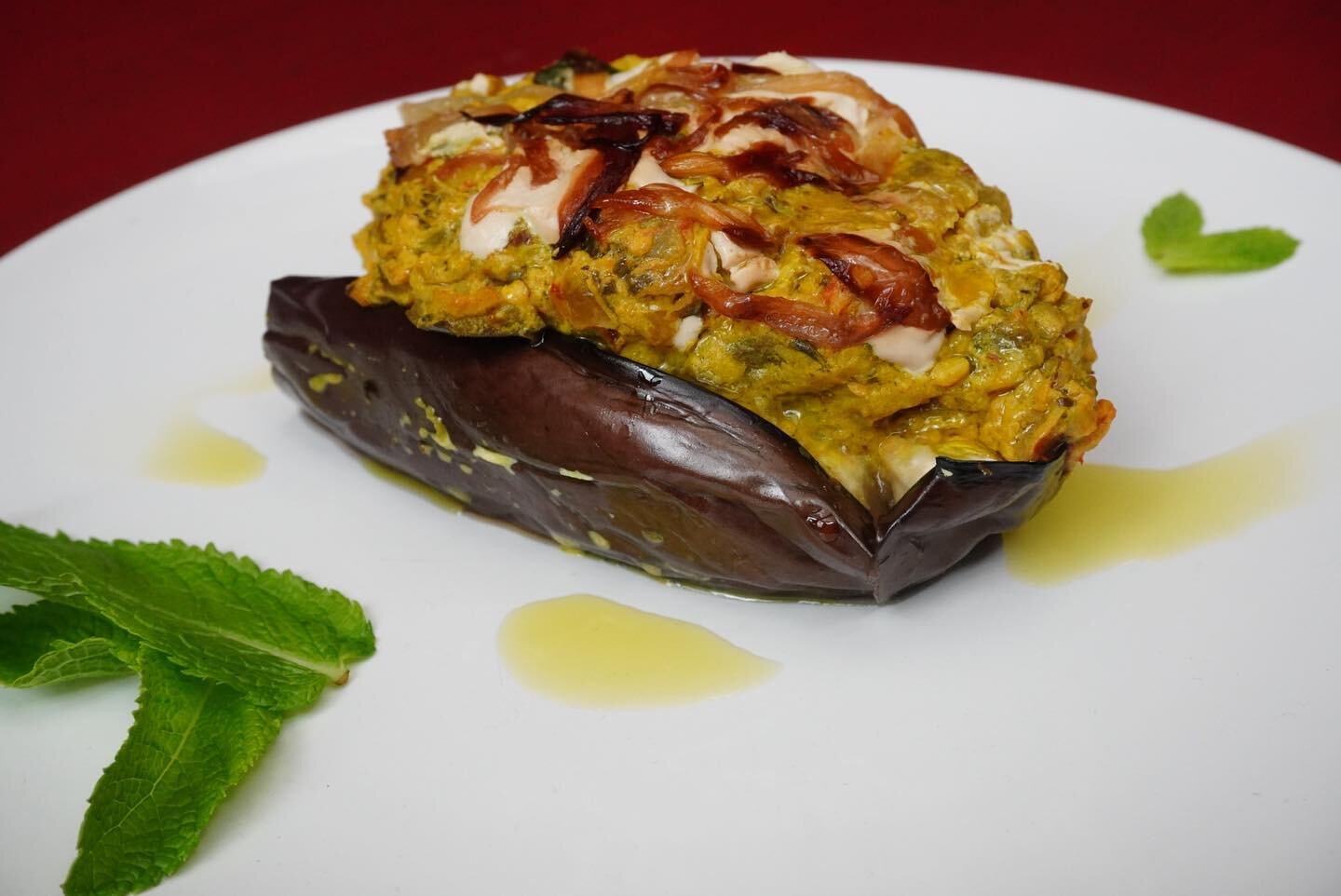 Want to have an authentic experience of Mediterranean cuisine? Pay a visit to Jakob&rsquo;s to taste our delicious Persian stuffed aubergine 😋🍽️ 

#Foodie #londonfoodie #Persia #meditteraneanfood #meditteraneandiet #Vegan #veg #veganuk #vegetarian 