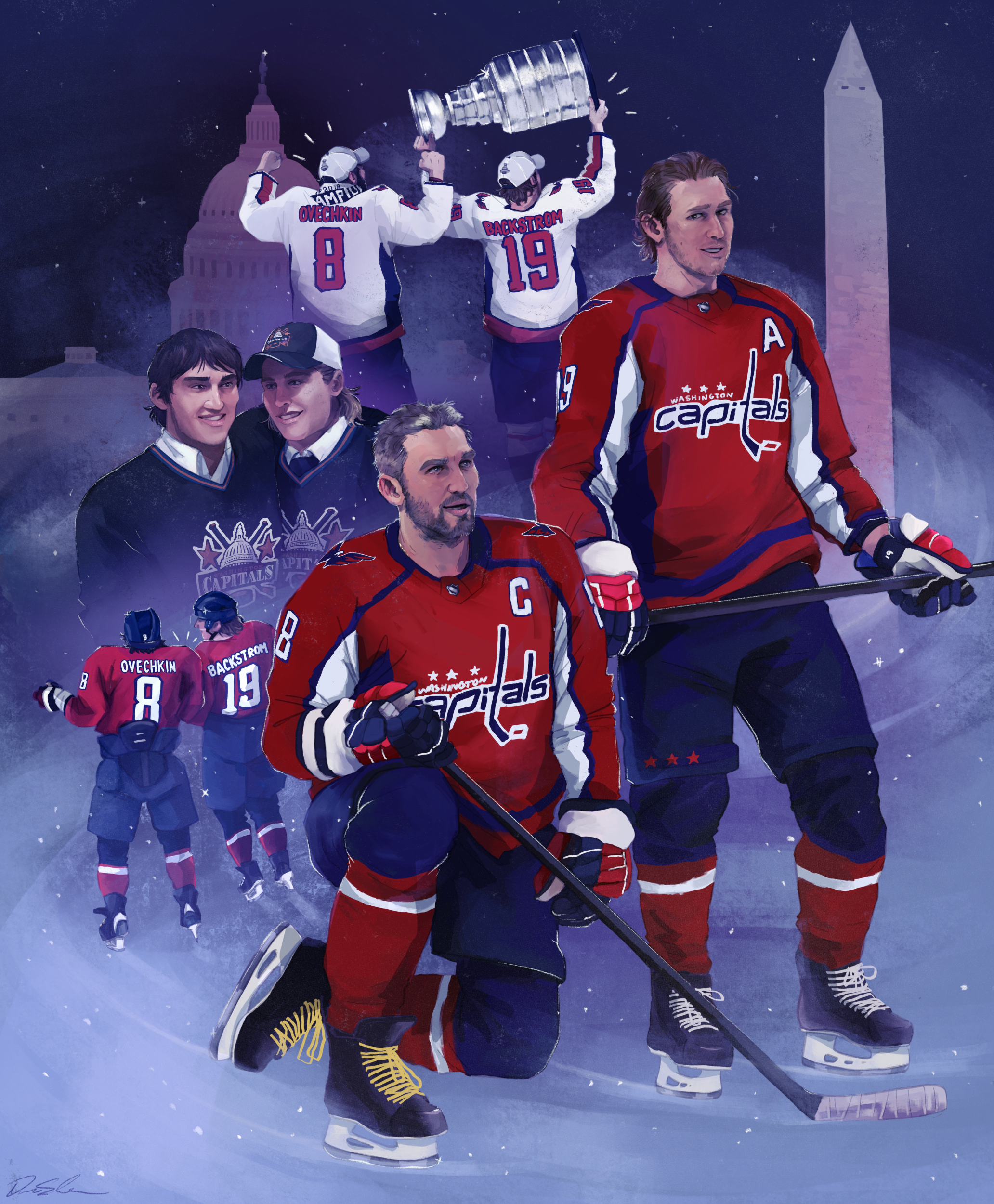 Ovechkin and Backstrom 1000 Games 