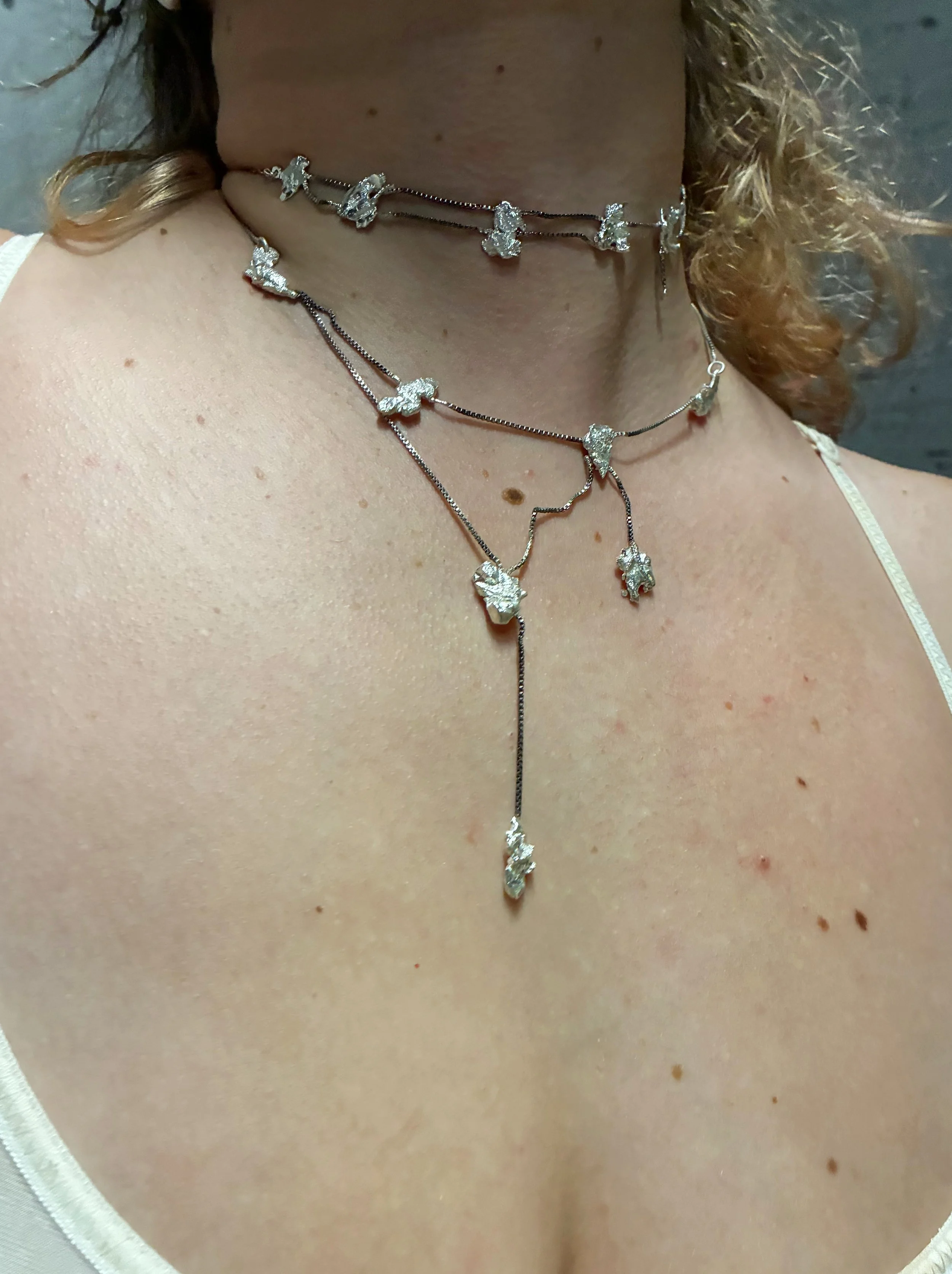 Natural Geometry Choker and Necklace set