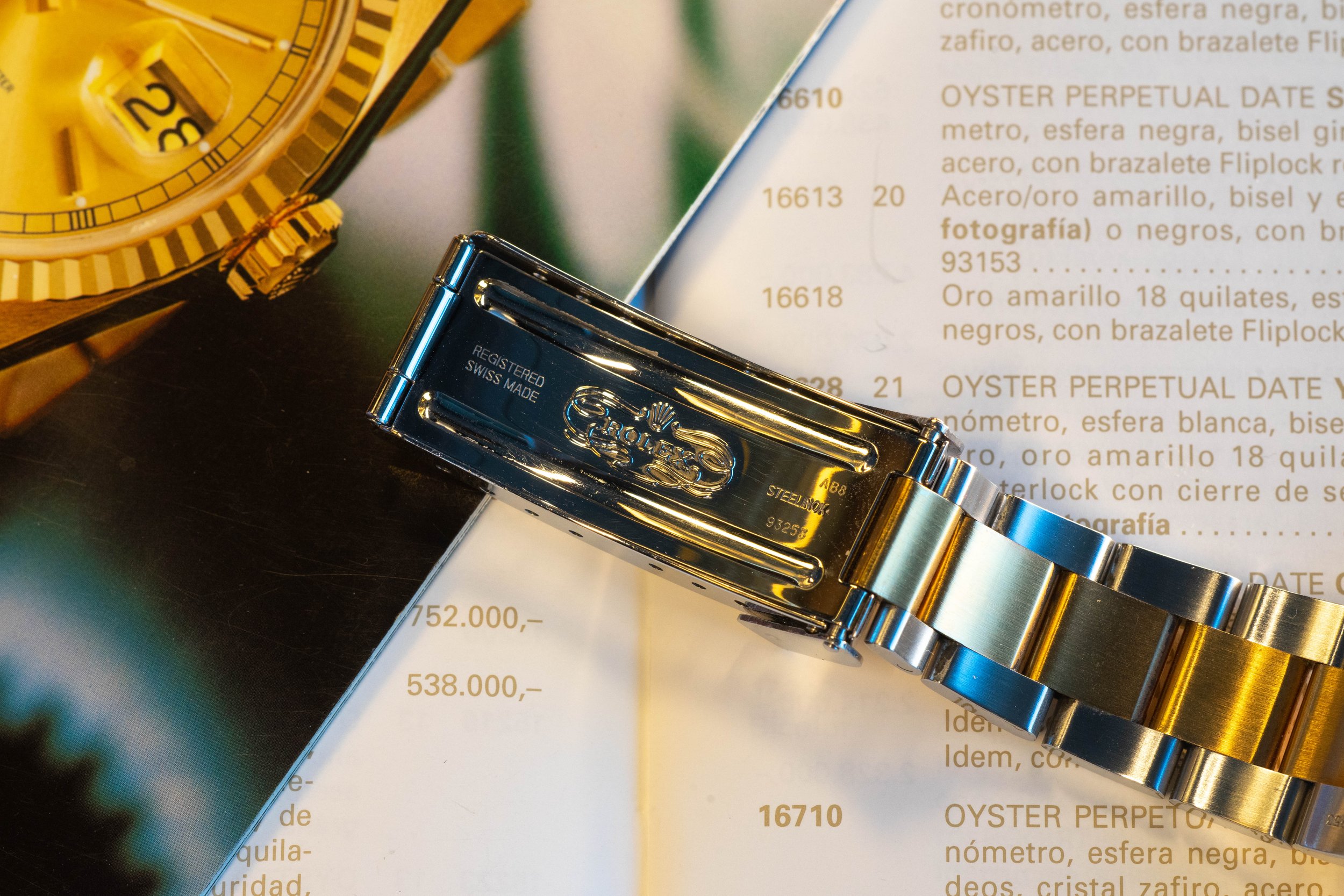 Rolex Submariner Date ref. 16613 "Serti" clasp inner