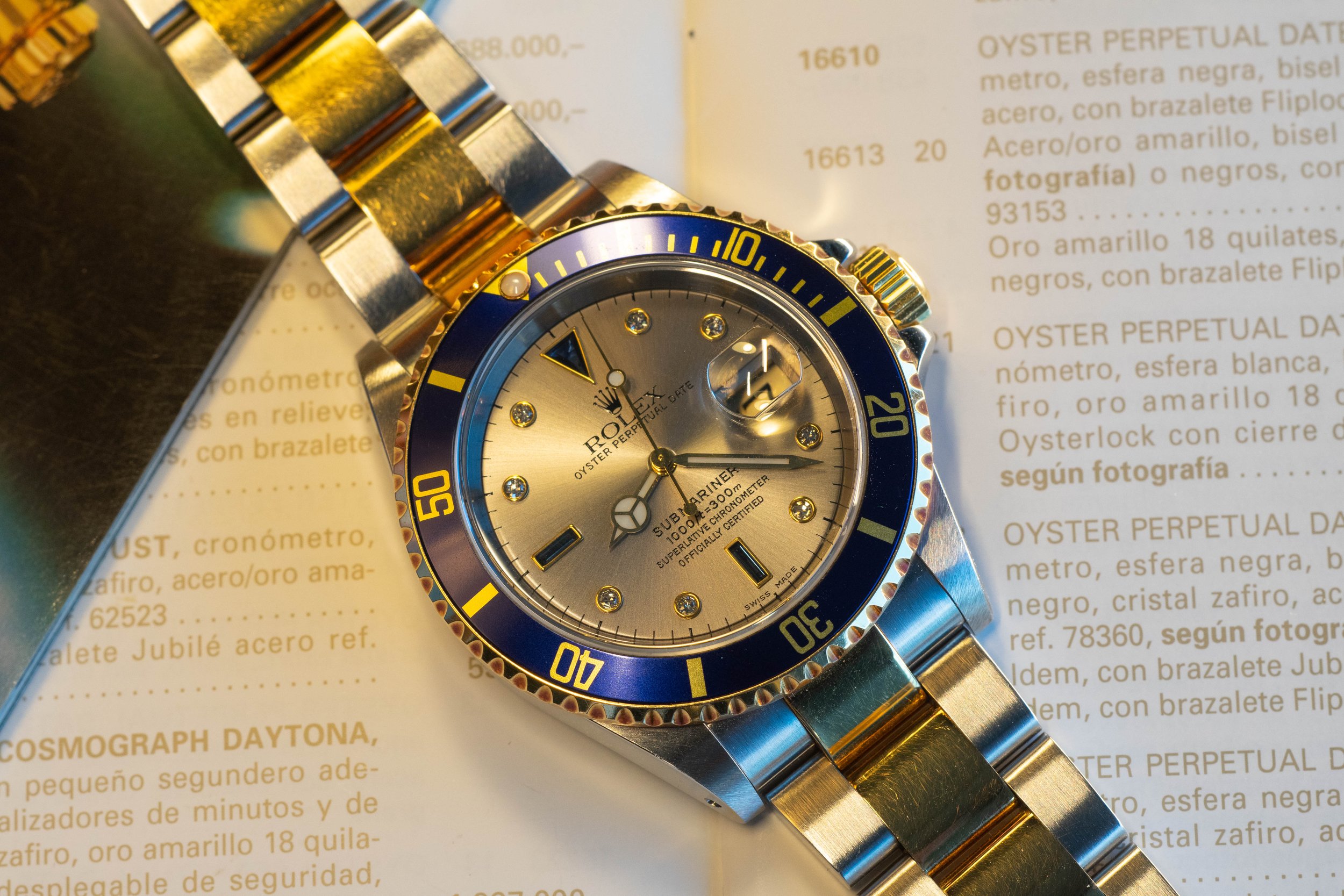 Rolex Submariner Date ref. 16613 "Serti" front 2