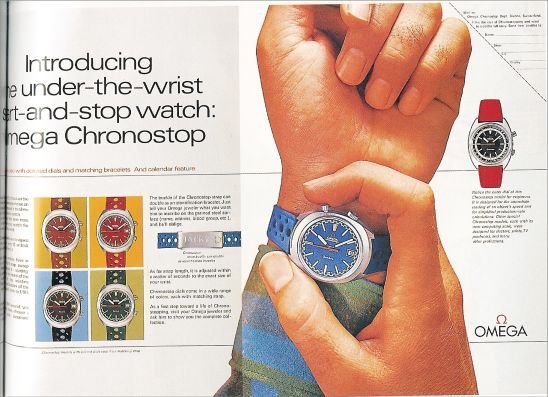 Omega Chronostop advertisement 1968