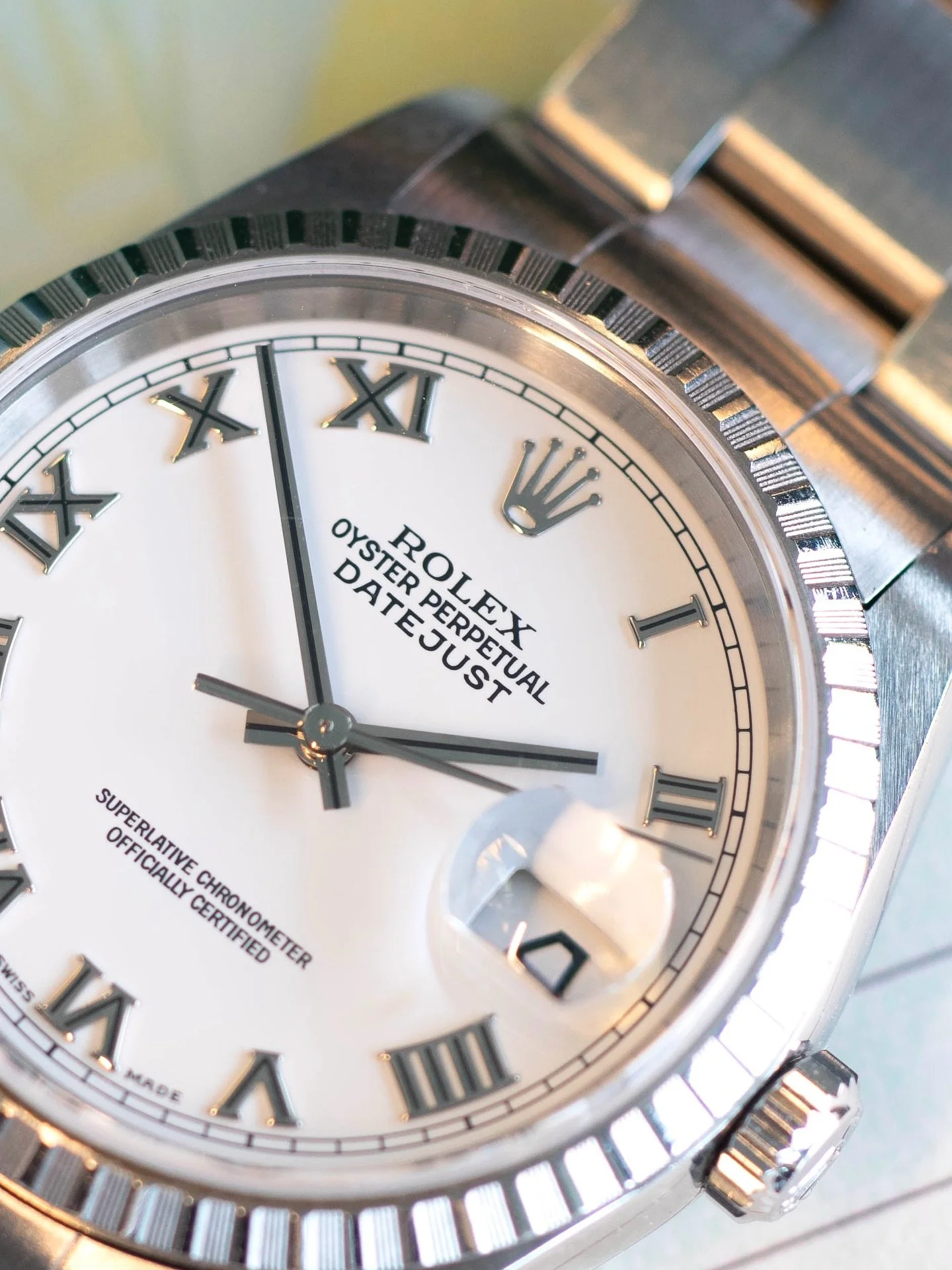 [Watch-Flation 📈] This post was supposed to be just about this Rolex Datejust 16220 from 2003 &mdash; white dial, engine-turned bezel, super dope features. With words like uncommon, cool and give me a few thousand bucks to buy it and we&rsquo;re bot