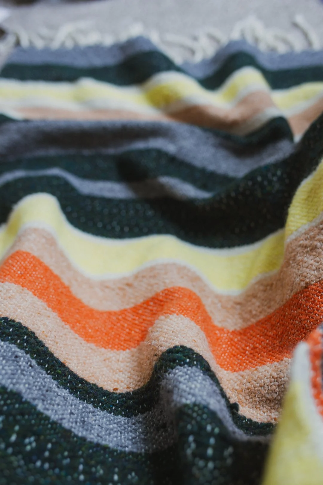 handwoven wool throw blanket