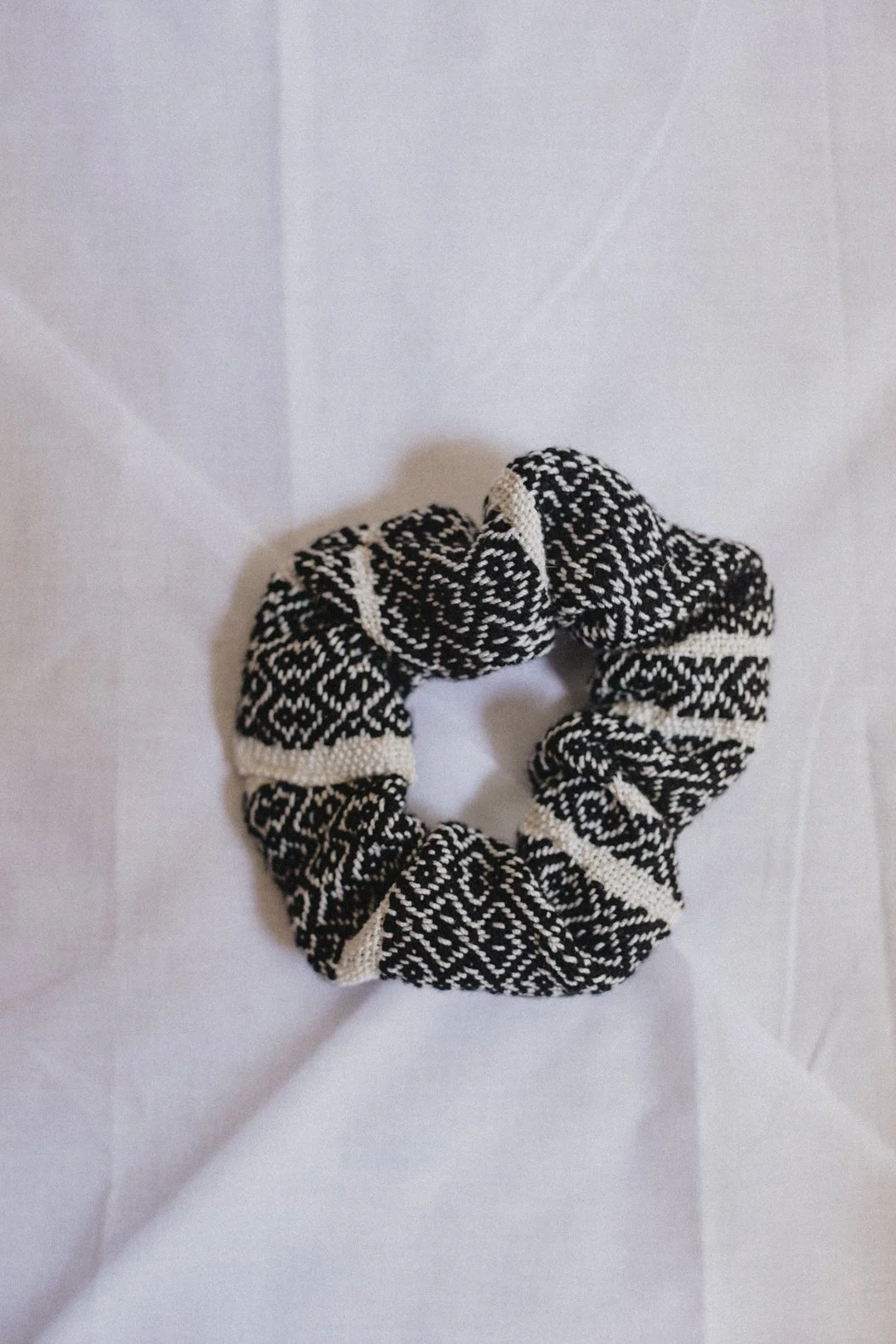 handwoven cotton scrunchie