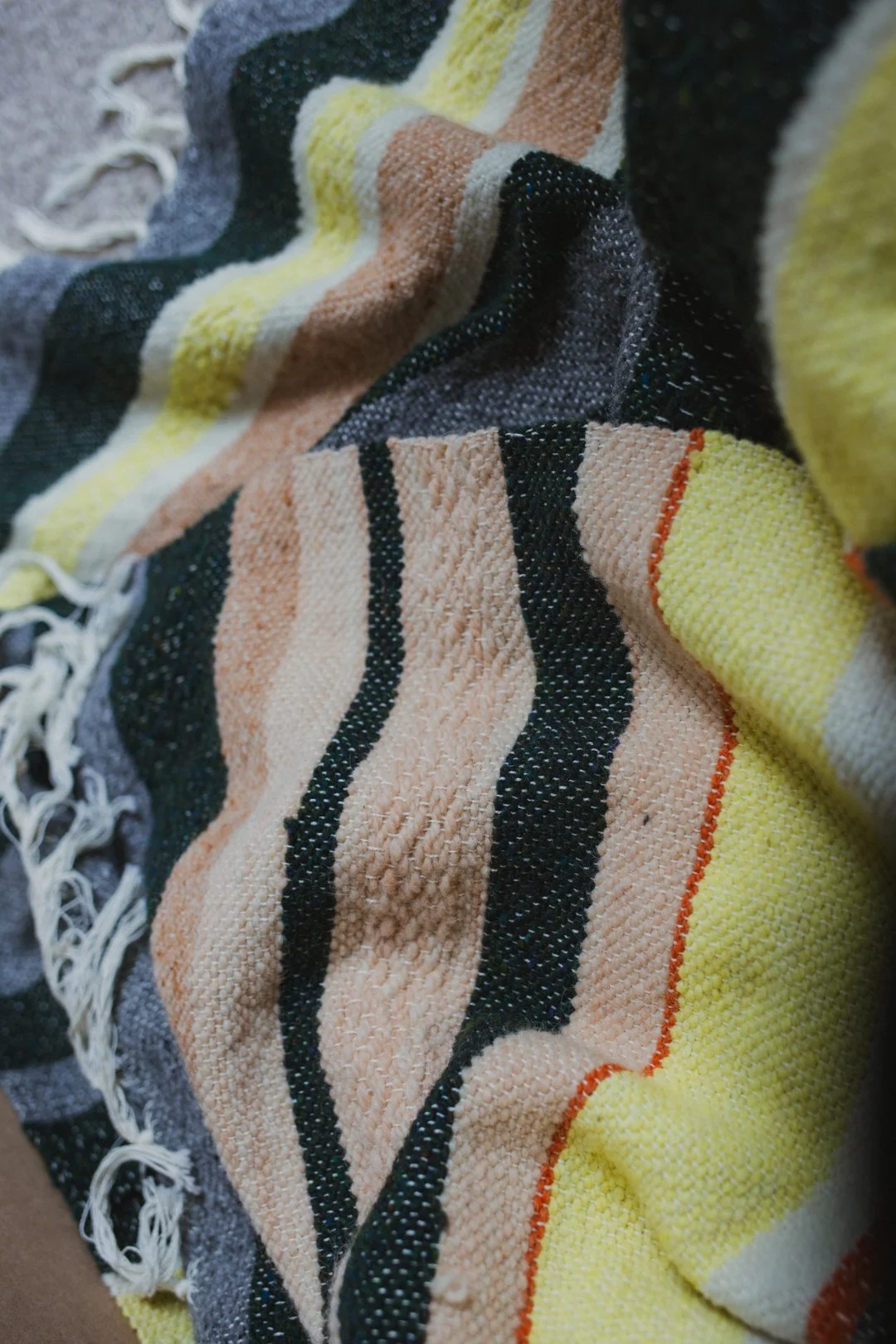 handwoven wool throw blanket