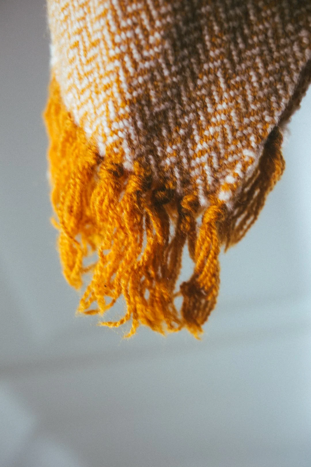 woven wool tweed scarf