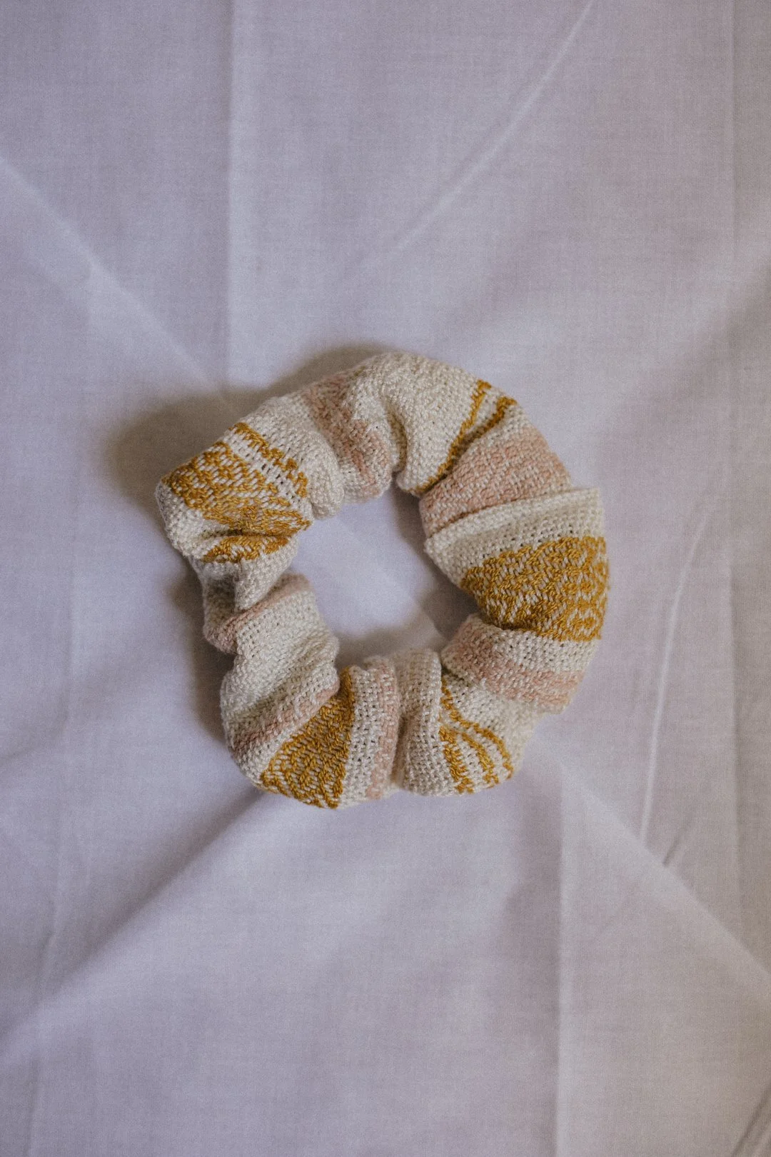 handwoven cotton scrunchie