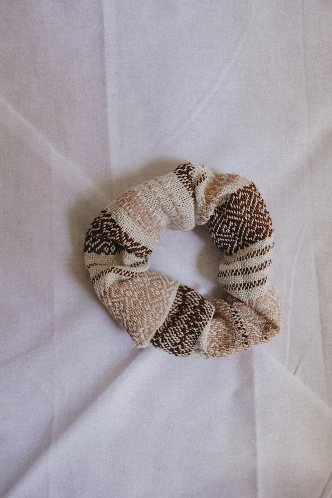 handwoven cotton scrunchie