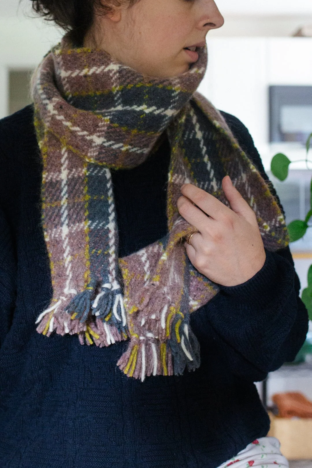 handwoven wool scarf