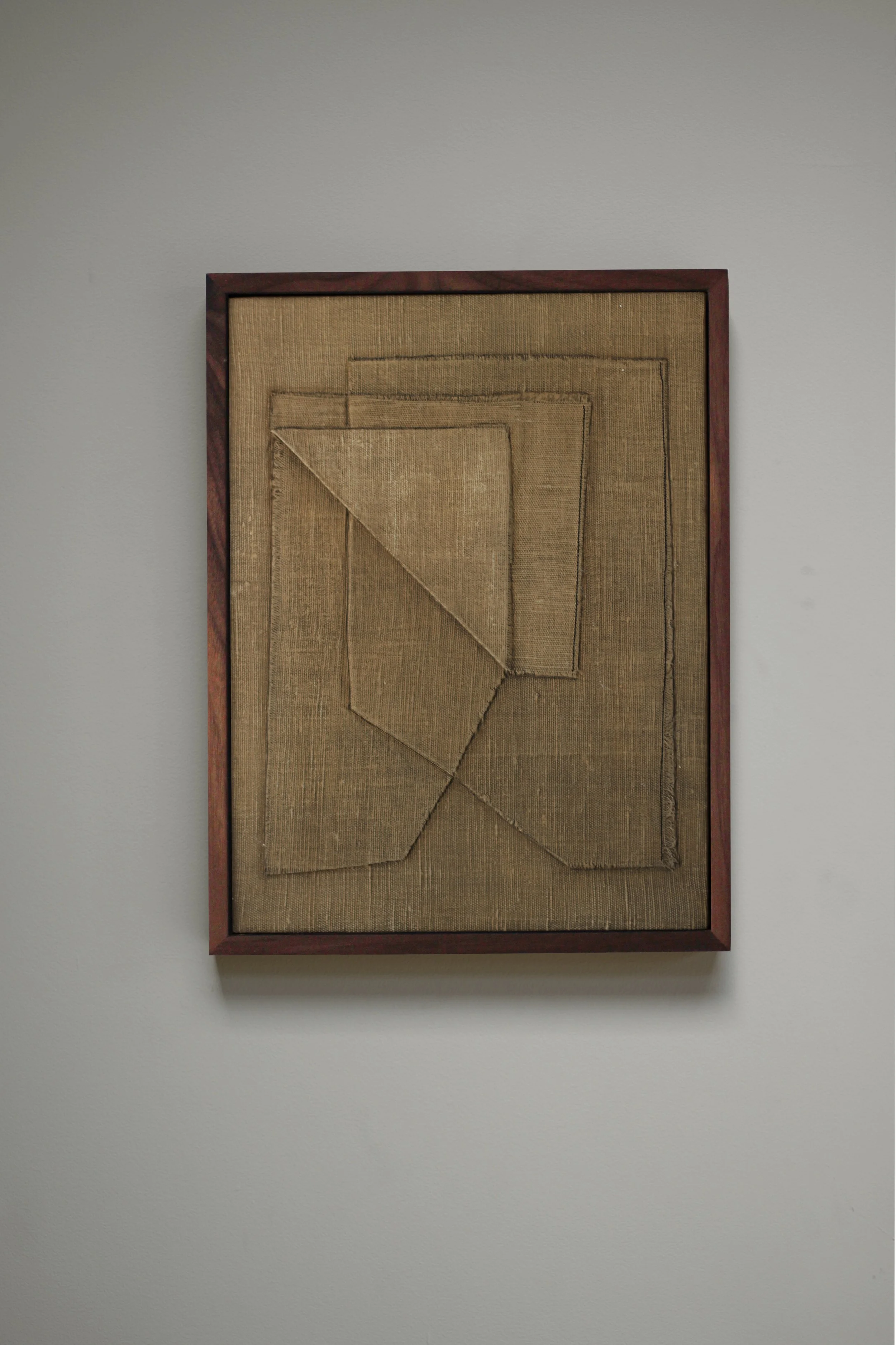 This Silence (2023) | 350mm x 250 mm | Re-cycled linen, acrylic stitch | SOLD