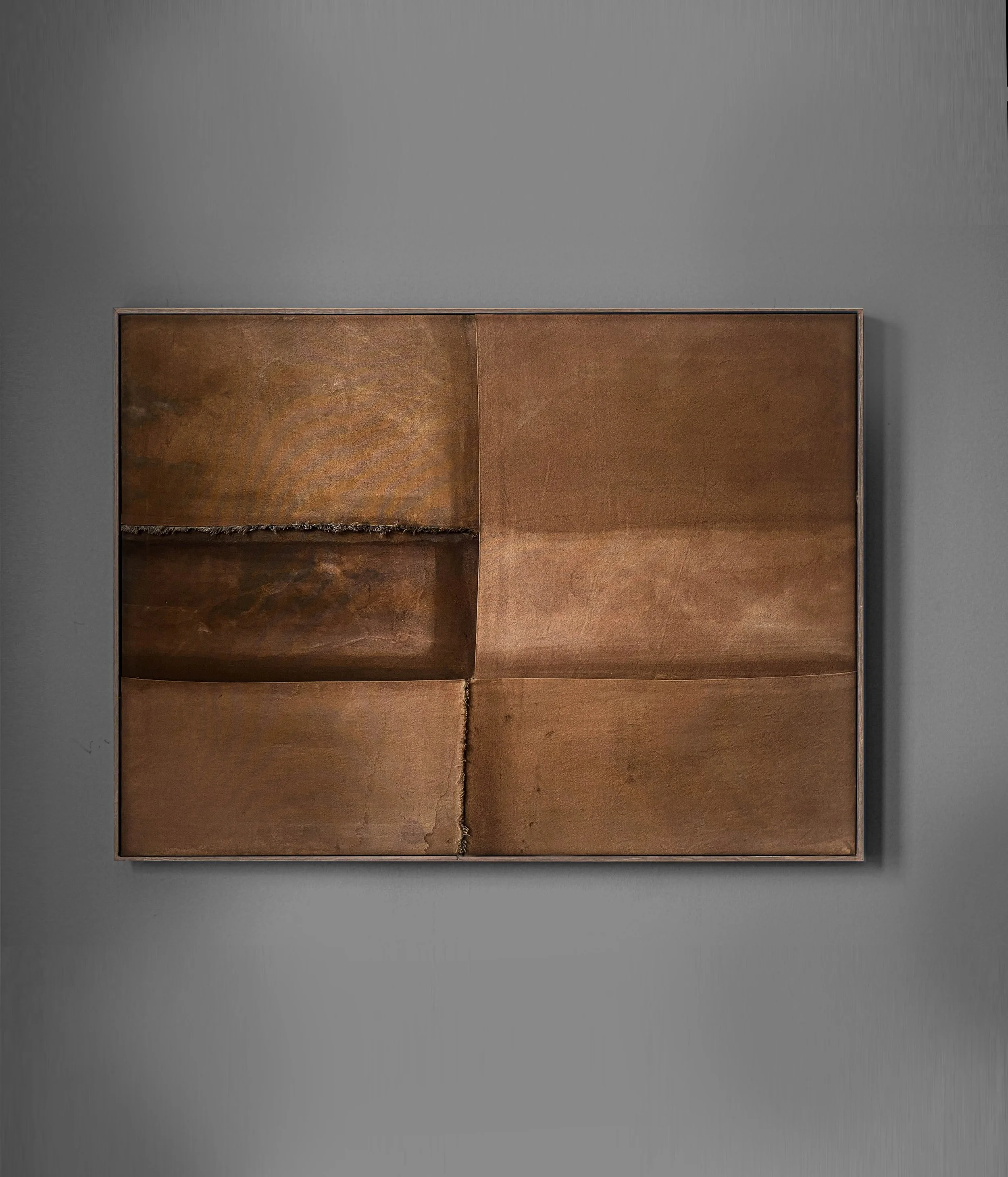 Dancing through this life with you (2024) | Original artwork | 110cm x 85cm | Lake pigment, natural dyes, salvaged wool, reclaimed cotton canvas | £2,800