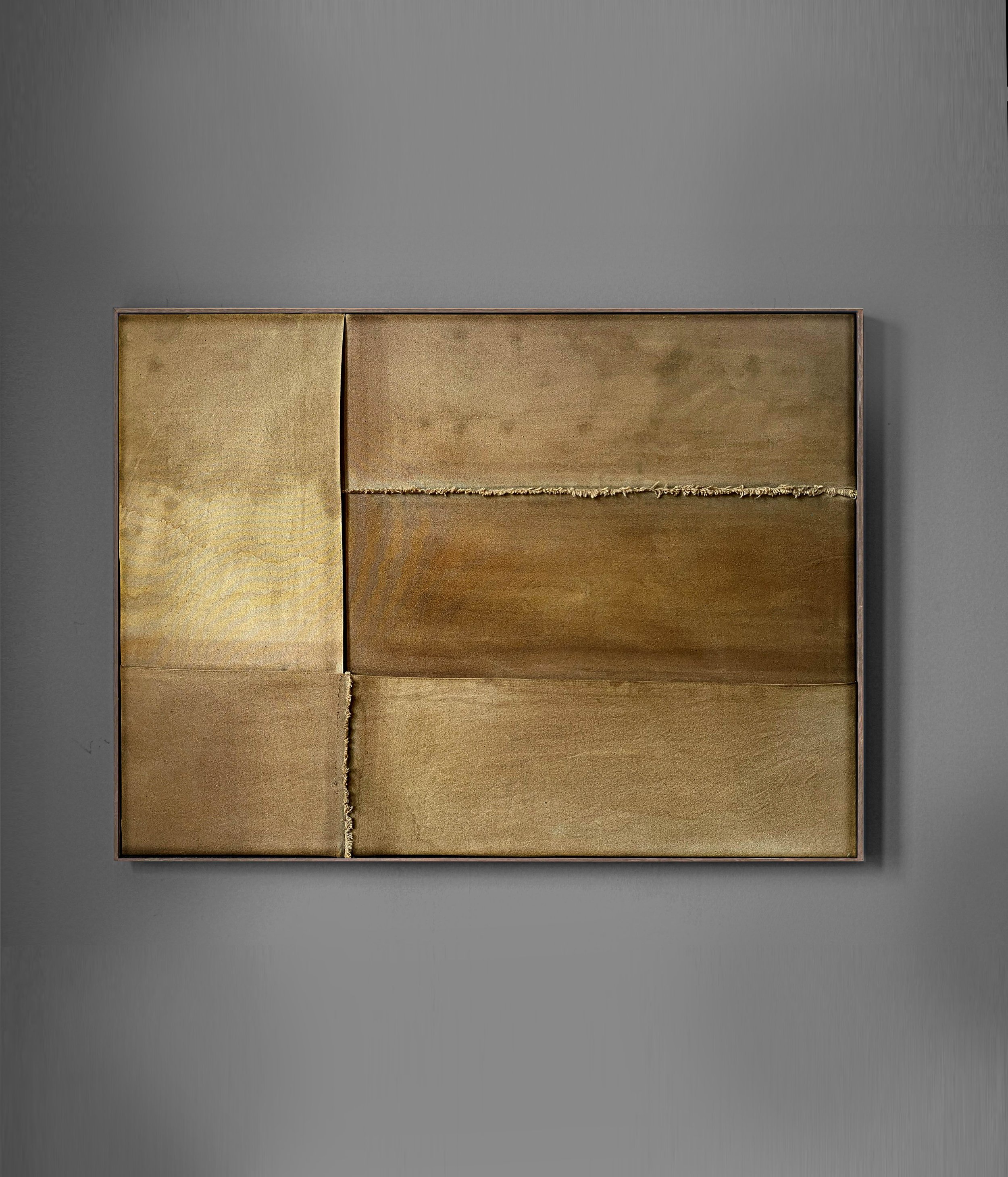 Everything I never knew I needed (2024) | Original artwork | 110cm x 85cm |   Lake pigment, natural dyes, salvaged wool, reclaimed cotton canvas | £2,800